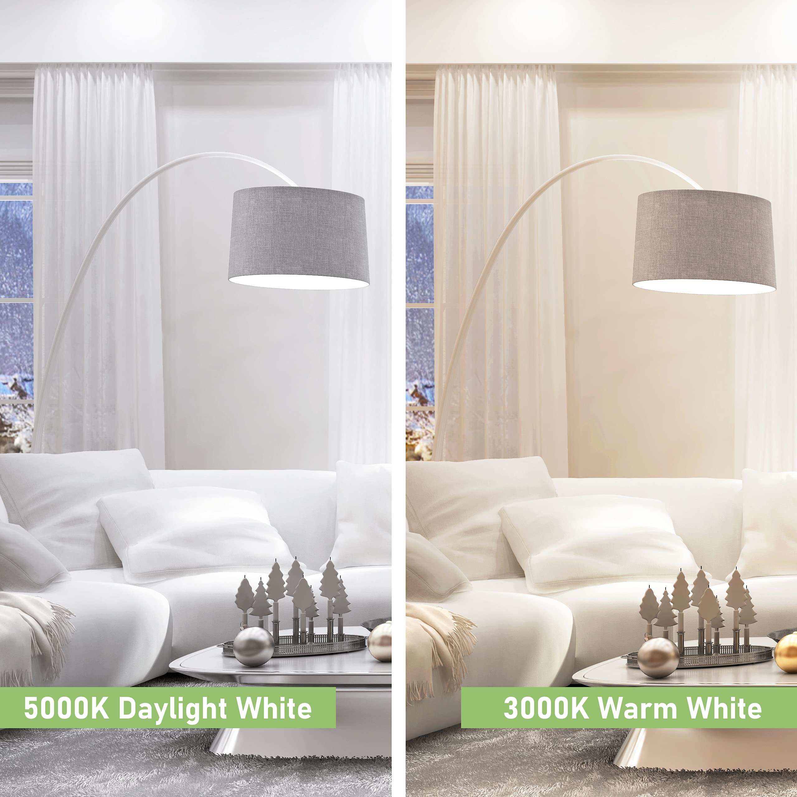 Maelsrlg E17 LED Bulb 6W Spotlight, Warm White 3000K, 600 Lumen, Pack of 2, Intermediate Base, Non-Dimmable