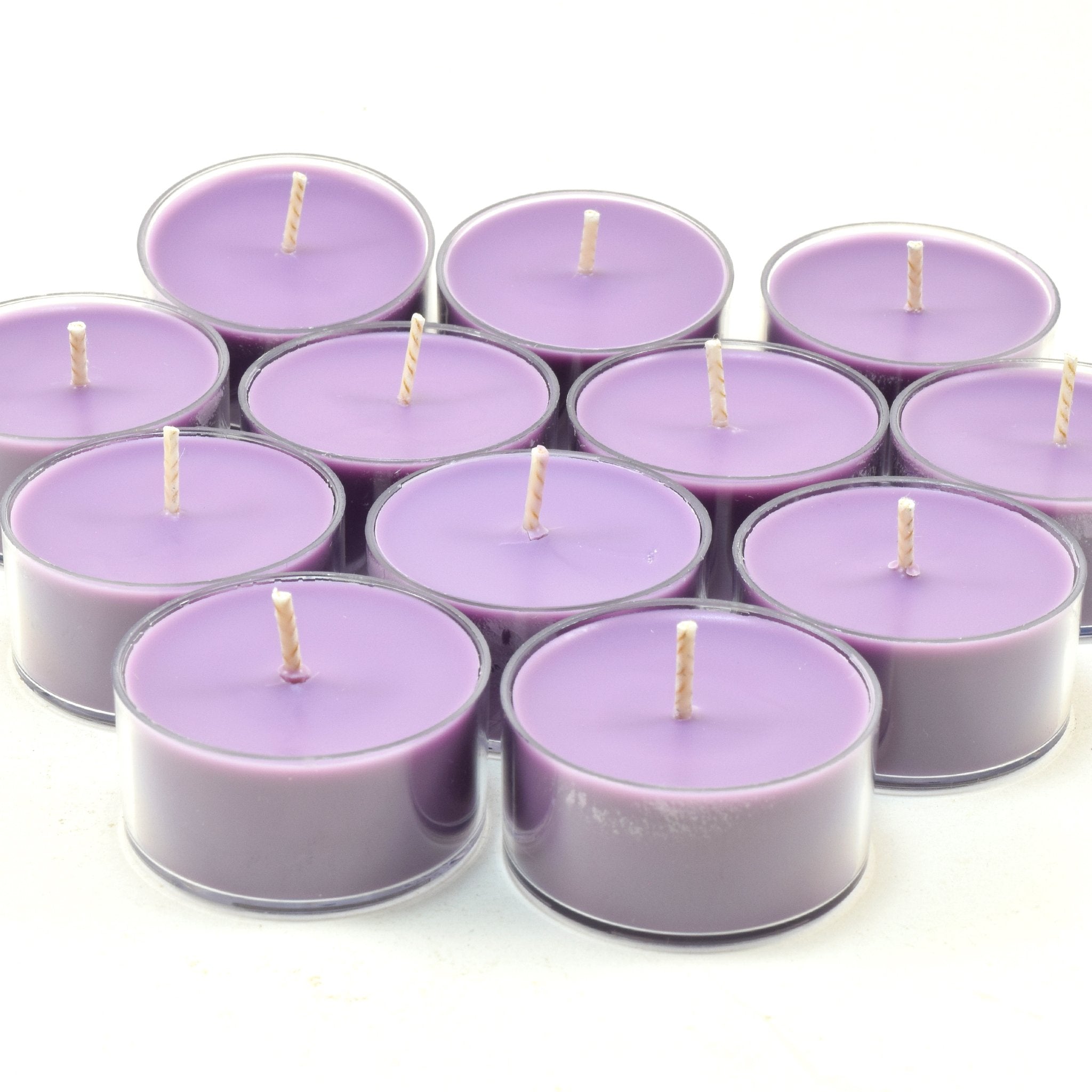Old-Fashioned Lilac Scented - 12 Pack - Scented Tealight Candles - Soy Beeswax Blend - Handmade in The USA - Candeo Candle - Flo
