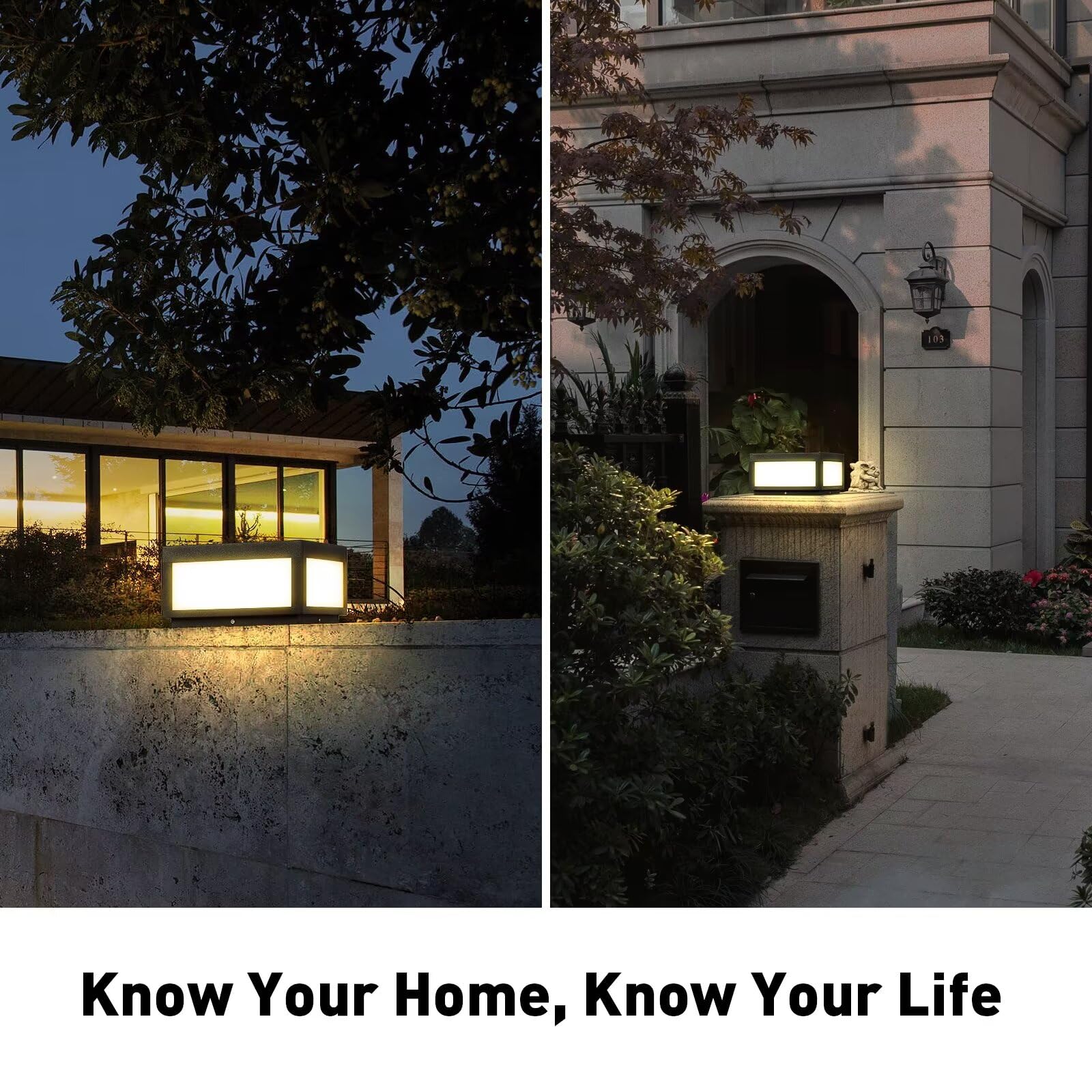 Mvbt Led Outdoor Post Light - Gray Aluminum Deck Cap Lantern For Patio & Garden, Ip65 Waterproof