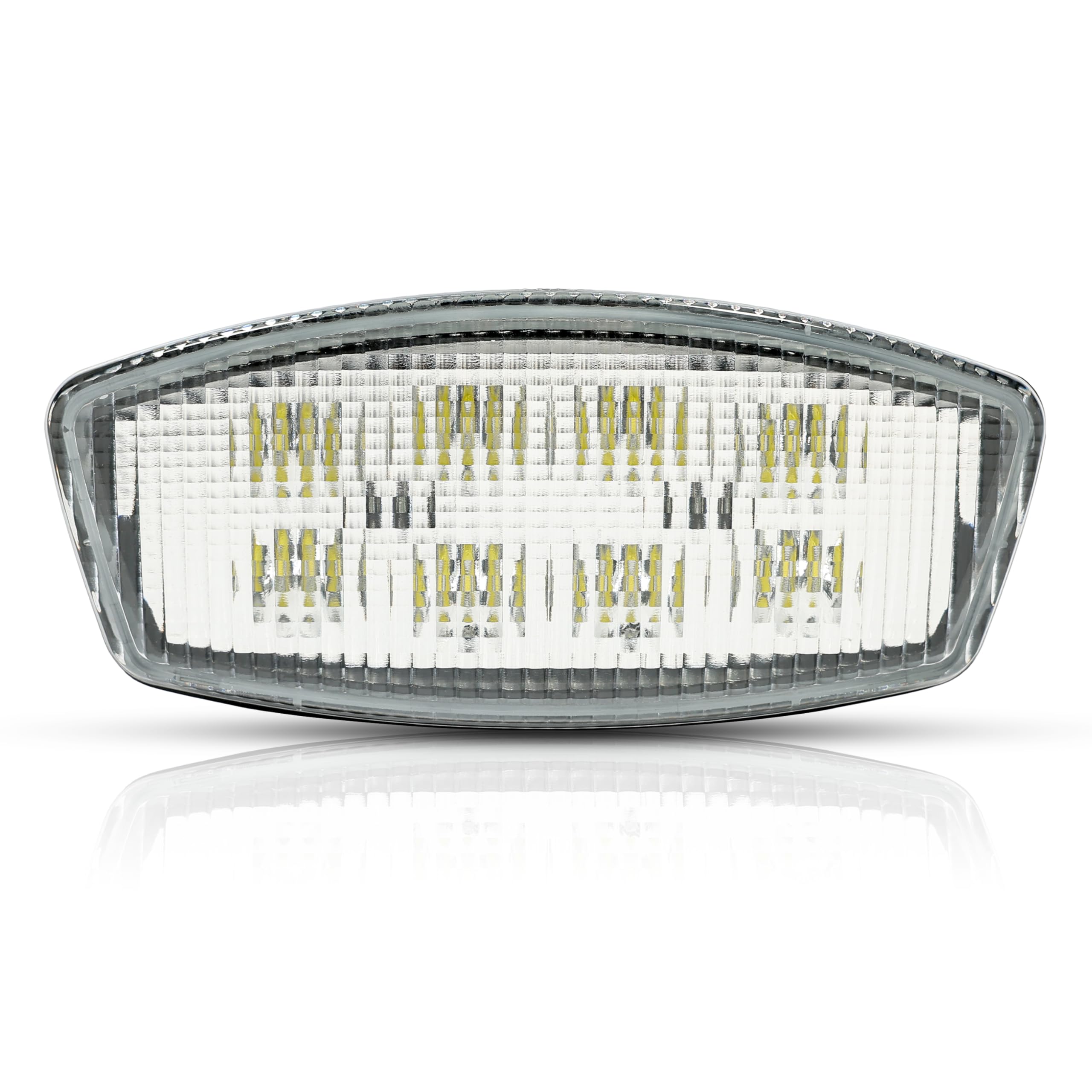 HECASA LED Cab Lights - 12V Roof Marker Lights, Plastic & Aluminium Alloy, Clear Lens, Model MO-3489, 1 pc