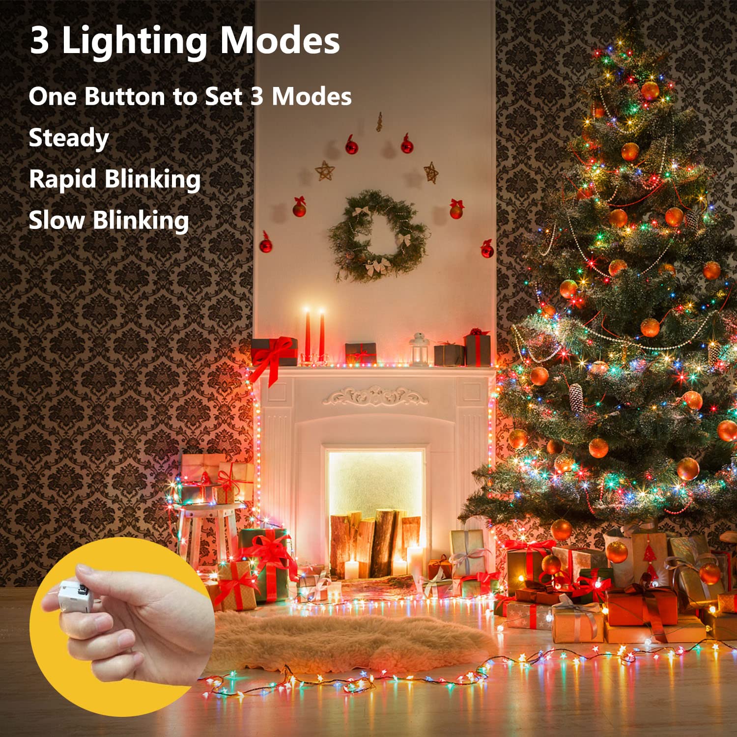 12 Pack Multi-Colored Fairy Lights Battery Operated, 3 Speed Modes, Extra 12 Batteries For Replacement, 7Ft 20 Led Mini String Lights, Waterproof Twinkle Firefly Lights For Christmas Decoration