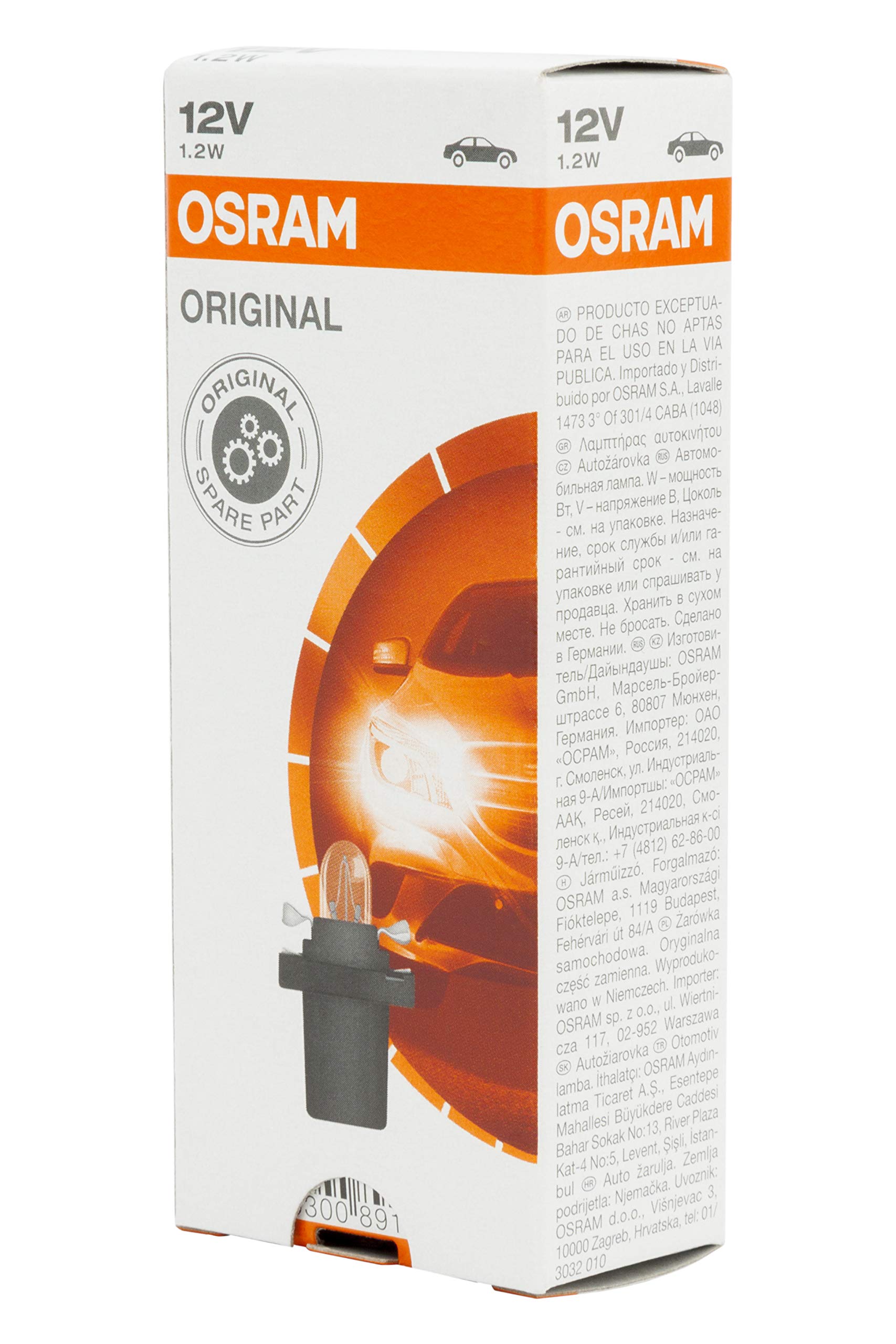 Osram Sylvania - 2721 Basic - High Performance Incandescent Bulb, 33291 (10 Pack) (2721Mf.Tp)