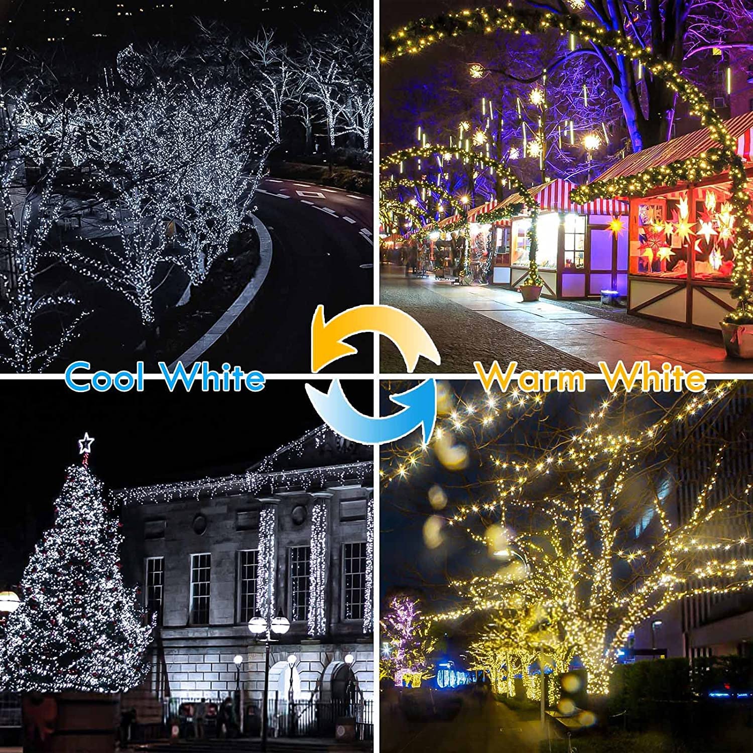(Warm White ? Cool White) 66Ft 200Led Fairy Lights Plug In With Remote, Waterproof String Lights Outdoor & Indoor 8 Modes With T