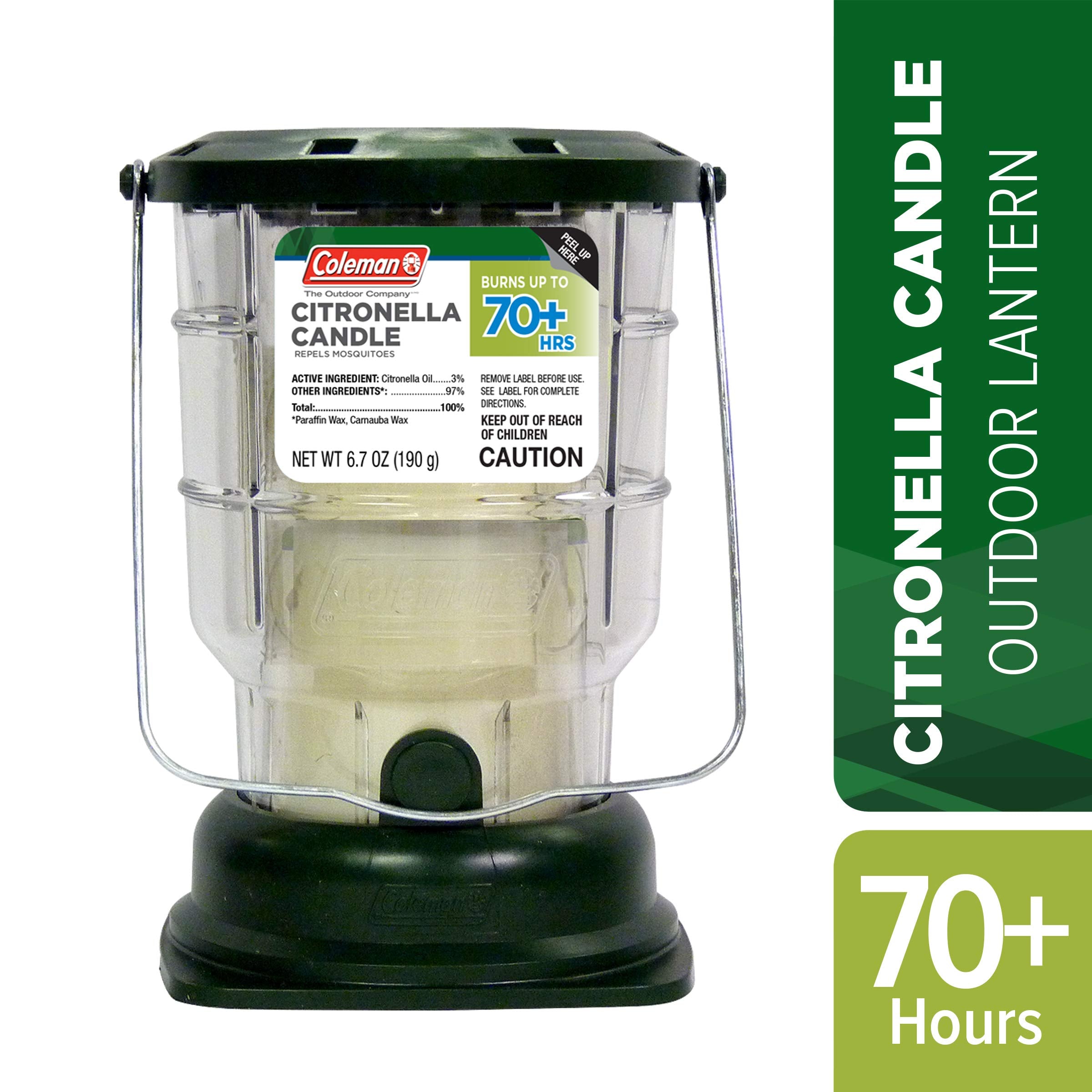 Coleman Citronella Candle Outdoor Lantern - 70+ Hours, 6.7 Ounce ,