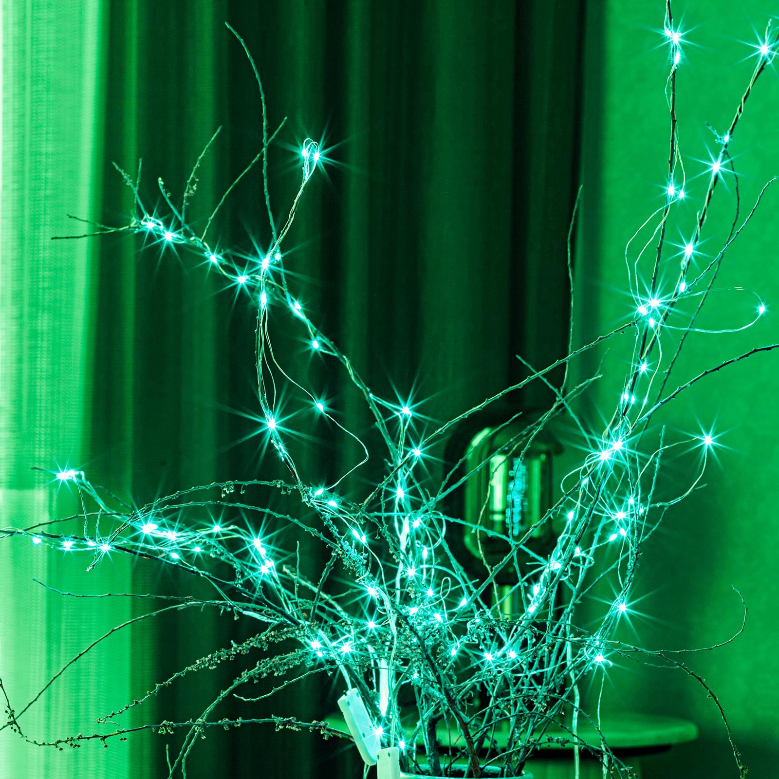 Siuholi Fairy Lights String Lights 16FT 50 LED Battery Operated Waterproof Green 1 Pack Model Siuholi-1
