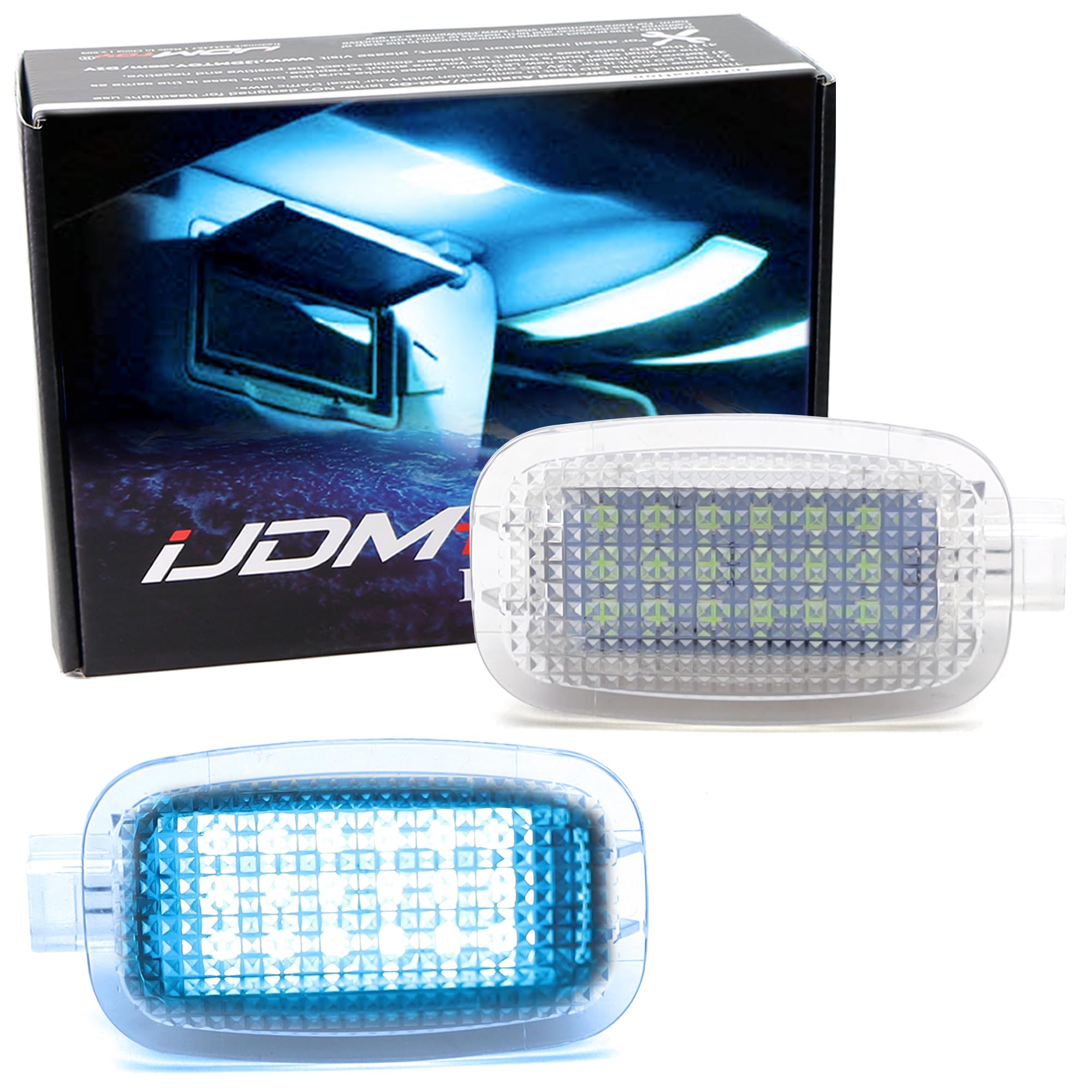 iJDMTOY Aqua Ice Blue LED Side Door Courtesy Lamp Compatible With Mercedes-Benz C E S R G ML CL SL GL GLK Class  OEM Replacement as Footwell  Vanity Mirror  Trunk or Glovebox Lights