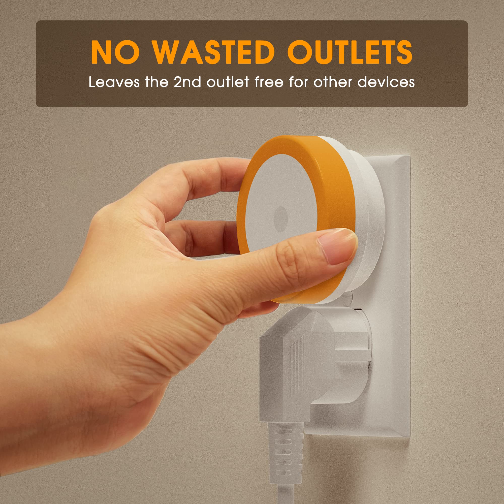 Briignite Amber Night Light Orange, Led Night Lights For Kids, 4 Pack, Plug In Night Light, Hallway Lights, Wall Light, Nightlig