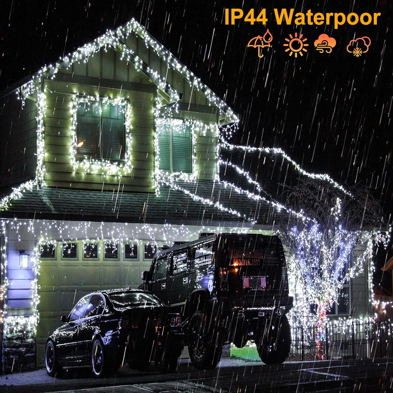 99Ft Icicle Lights For Outside, White Christmas Lights Outdoor Indoor, 1216 Led Twinkle String Light With 228 Drops Short Curtai