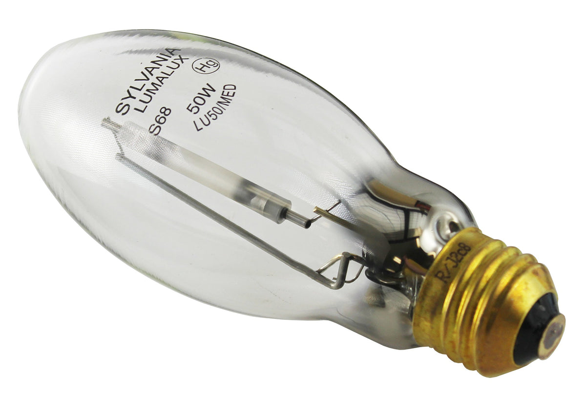 Sylvania Lumalux 50W High Pressure Sodium Lamp E17 E26 Clear Universal Burn 52V 2.5&quot;