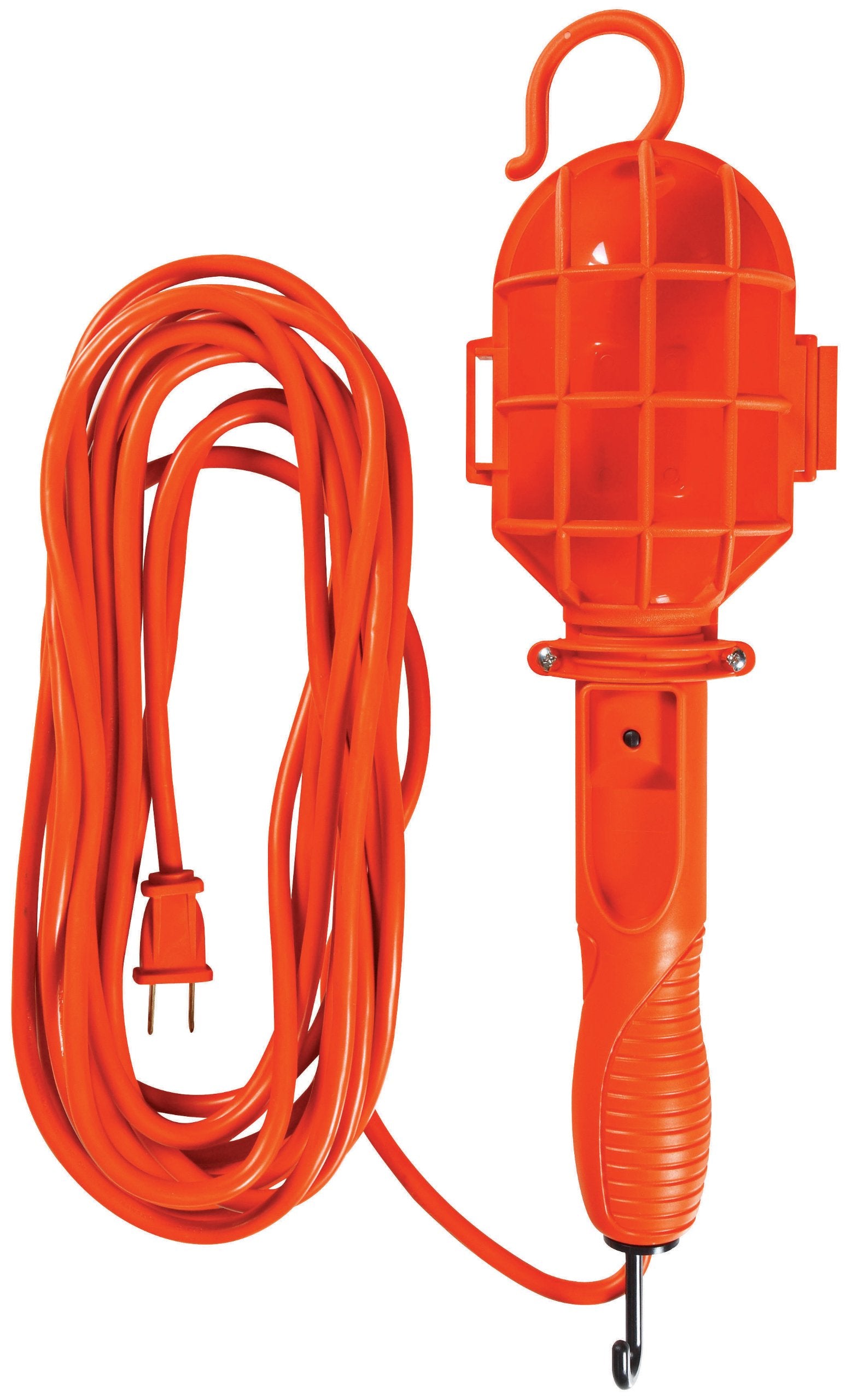 Woods 0201 18/2-Gauge Sjtw 75-Watt Trouble Light With Plastic Guard, 25-Foot, Orange