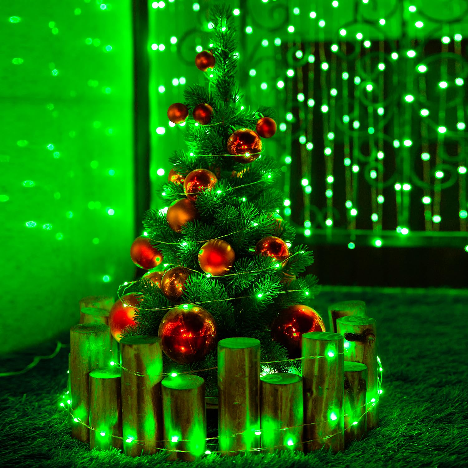 Jmexsuss 2 Pack Green Fairy Lights, 400 Led 132Ft Twinkle Lights With Remote, 8 Modes For St. PatrickS Day, Halloween, Xmas Decorations
