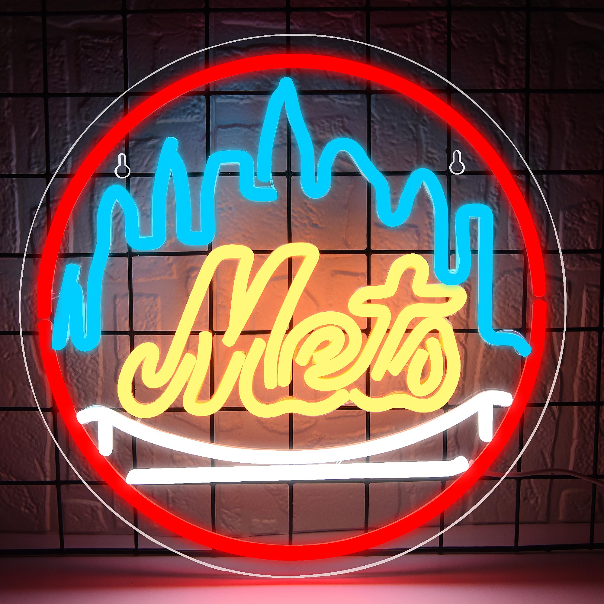 Baseball Neon Sign For Wall Decor Baseball Led Light Up Sign Baseball Wall Decor Sports Neon Lights For Club Bedroom Man Cave Bar Sports Gifts For Men Teen Boys Fans Size 13.4 * 13.4 Inch(Fmxd151)