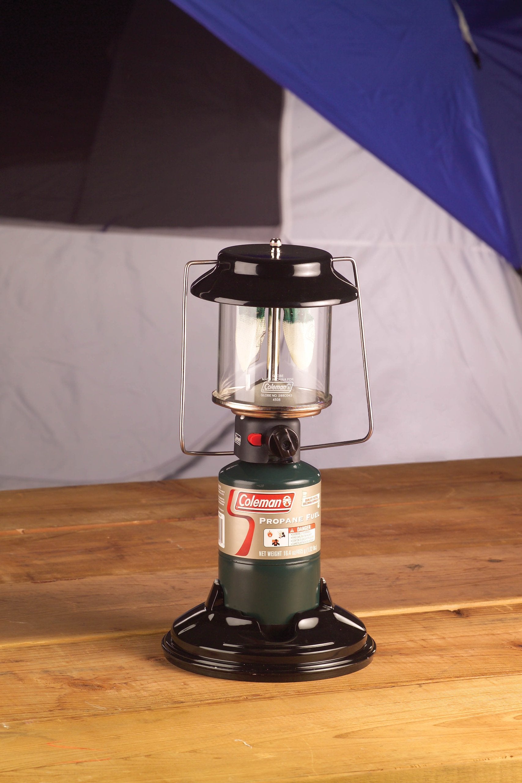 Coleman QuickPack Propane Lantern 1000 Lumens with Carry Case - Green, Model 2000026516, Adjustable Brightness, Ideal for Camping & Power Outages