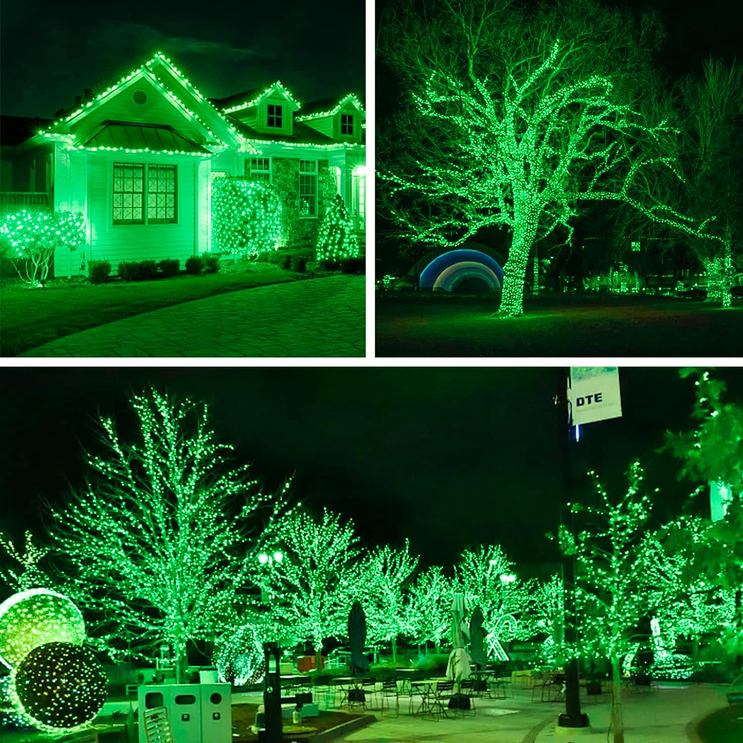 ZNYCYE St. Patrick's Day Fairy String Lights, 50 LED, 8.2Ft, Battery Operated, Green, 4-Pack, Copper, 8 Modes with Timer