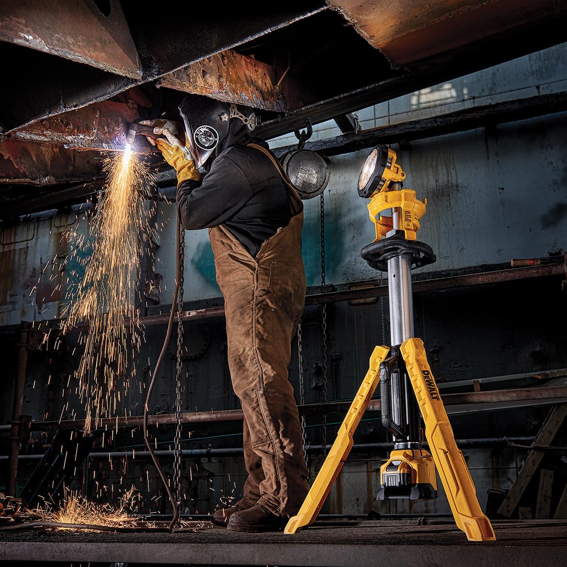 DEWALT 20V MAX LED Work Light - 3000 Lumens, Tripod Stand, Model DCL079B, Multicolor, Tool Only
