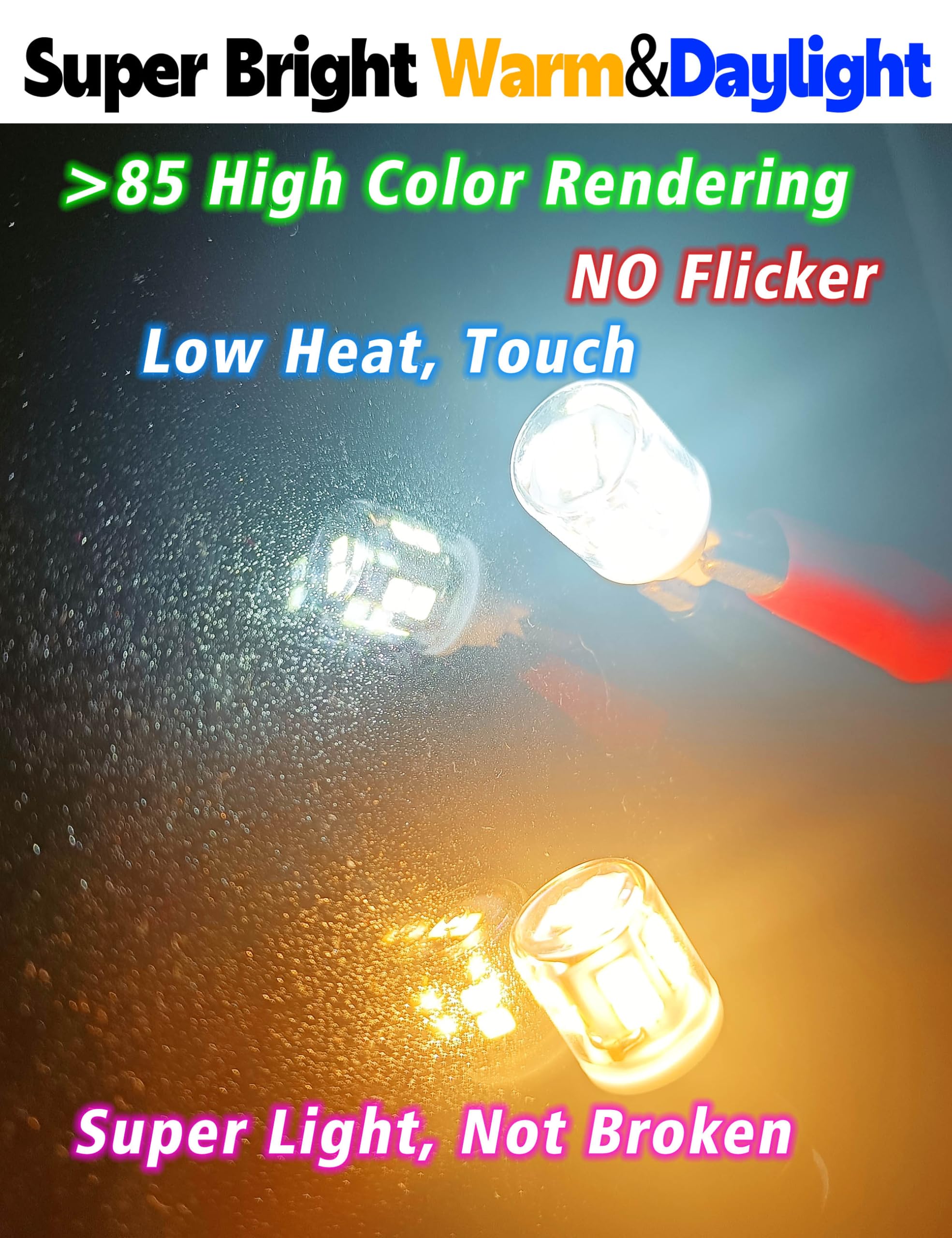 T5 T10 Wedge Base Led Bulbs 12-24V Low Voltage Landscape, 3W 300Lm Equivalent To 30W Halogen, 6000K Daylight White For Interior