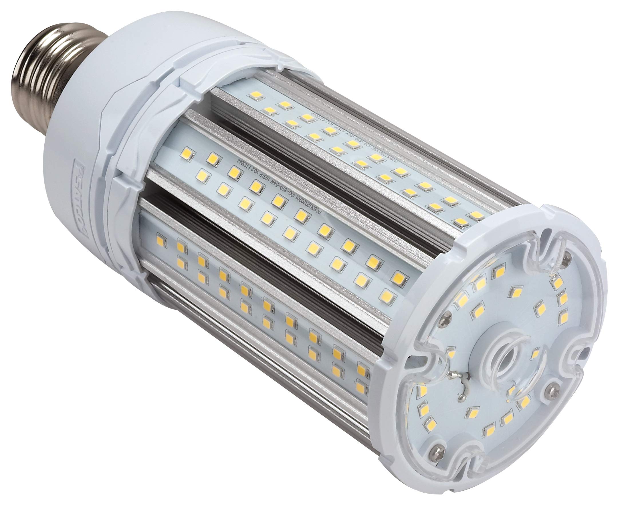 Satco S39394/04 Hi-Pro High Lumen Led Corncob Lamp, Hid-Replacement, 100-277V, 5000K, 54 Watts / Ex39 Base, (Pack Of 4)
