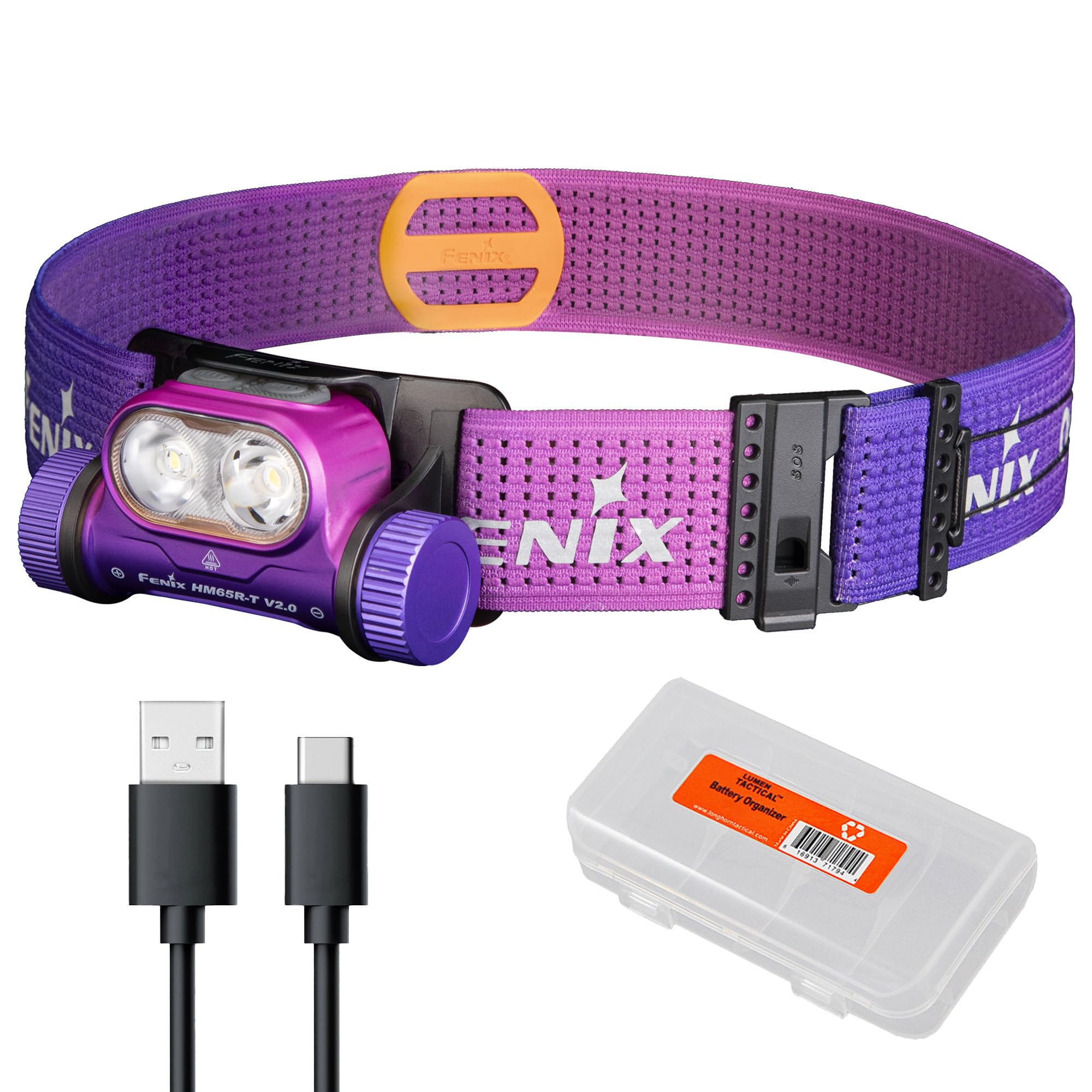 Fenix Hm65R-T V2.0 Running Headlamp, 1600 Lumen White Light And Warm White Dual Beams, Usb-C Rechargeable, Lightweight Long Runt