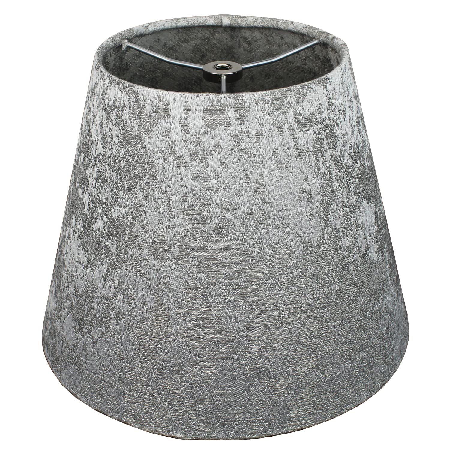 FenchelShades.com Lampshade Linen 6in Top x 10in Bottom x 8in Slant Couture Crushed Sterling Model 6-10-8-W-C-CSTE