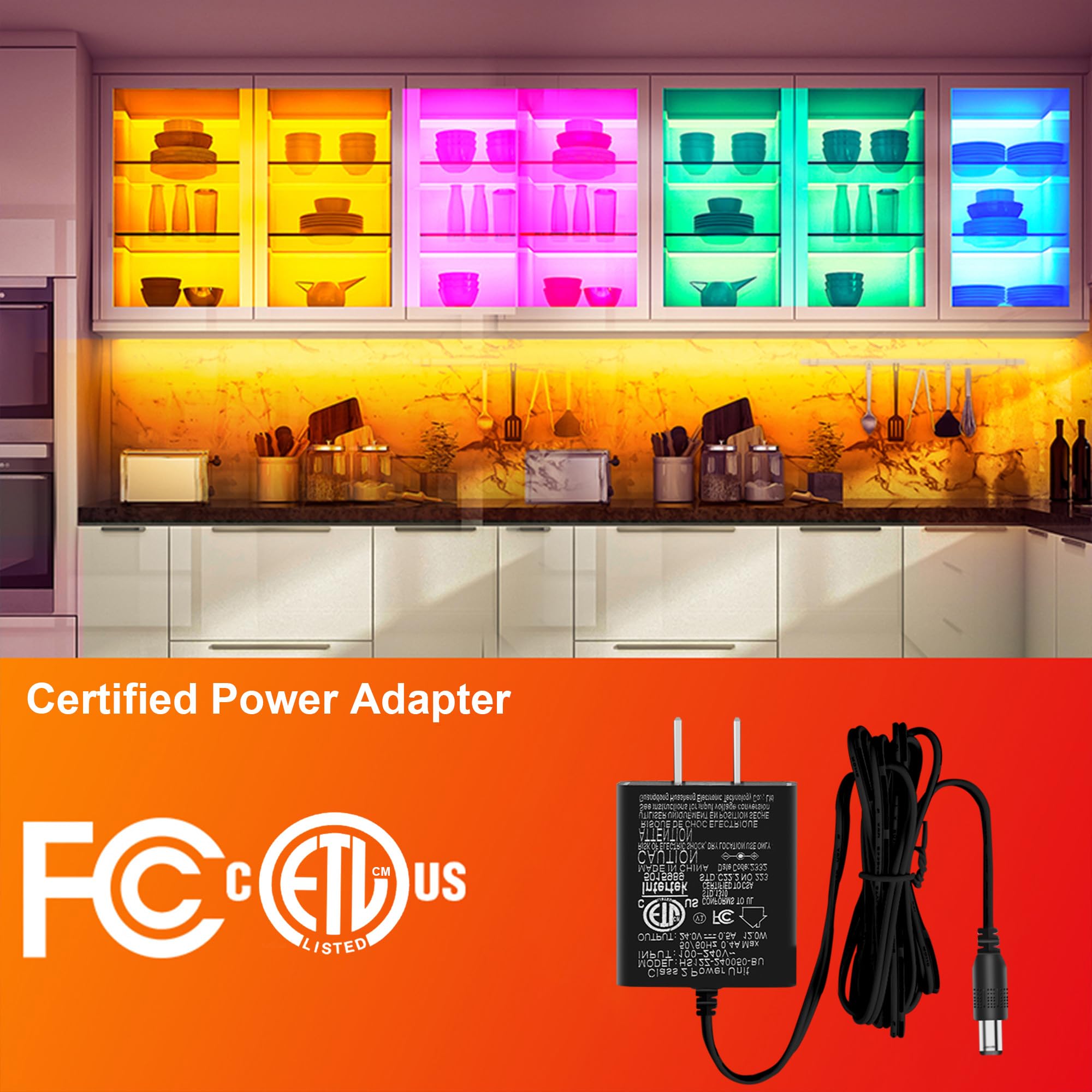 Maylit 10 Pcs Rgb Under Cabinet Lighting Kit, App And Remote Control Led Strip Lights, Music Sync Color Changing Led Lights With