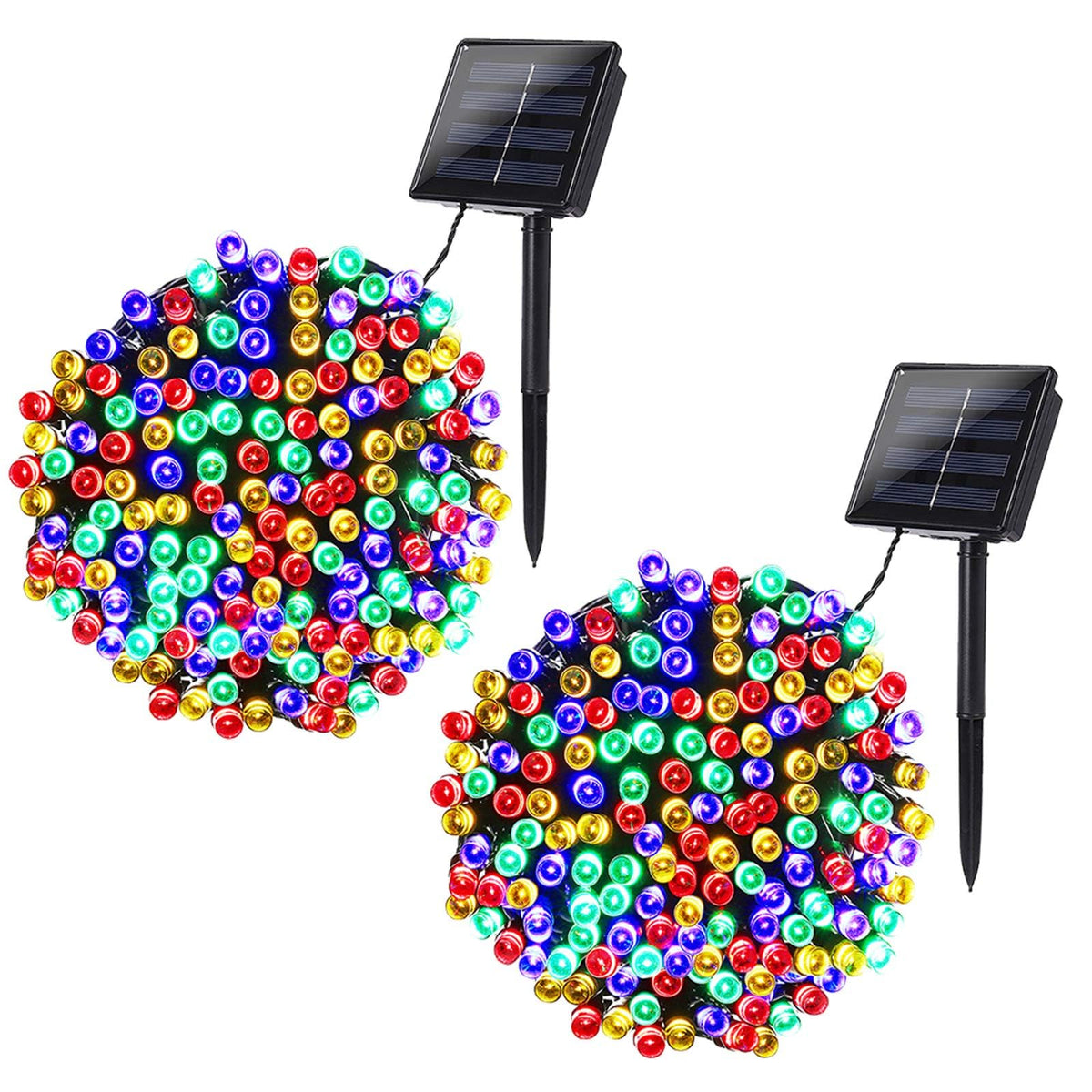 Joomer Solar Christmas Lights, 2 Pack Total 144 Ft 400 Led 8 Modes Waterproof Solar Christmas Lights Outdoor For Christmas Decor