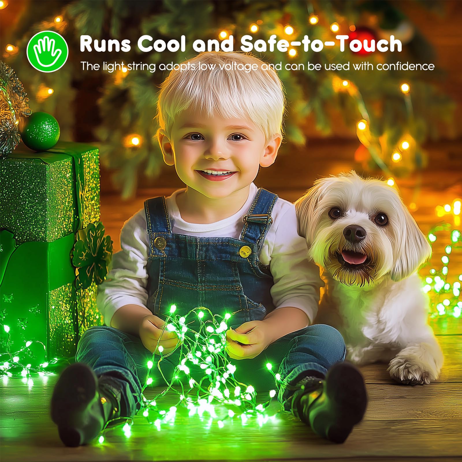 Minetom 12 Pack Fairy Lights Battery Operated String Lights With Timer - 7Ft 20 Led Waterproof Silver Wire Firefly Lights For St Patrick'S Day Decor Diy Crafts Wedding Table Centerpieces, Green