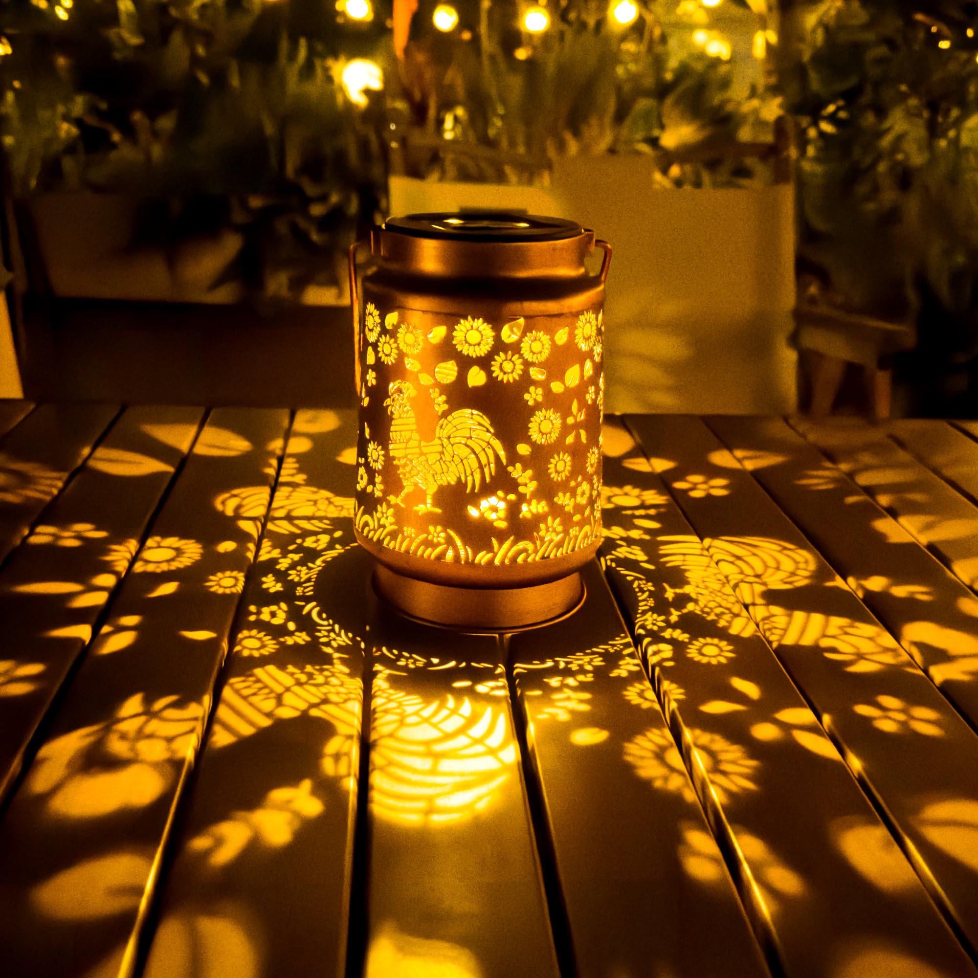 Chicken Solar Lanterns Outdoor Waterproof, Chicken Gifts For Women Mom Grandma, Hanging Solar Lights For Yard, Patio, Lawn, Path