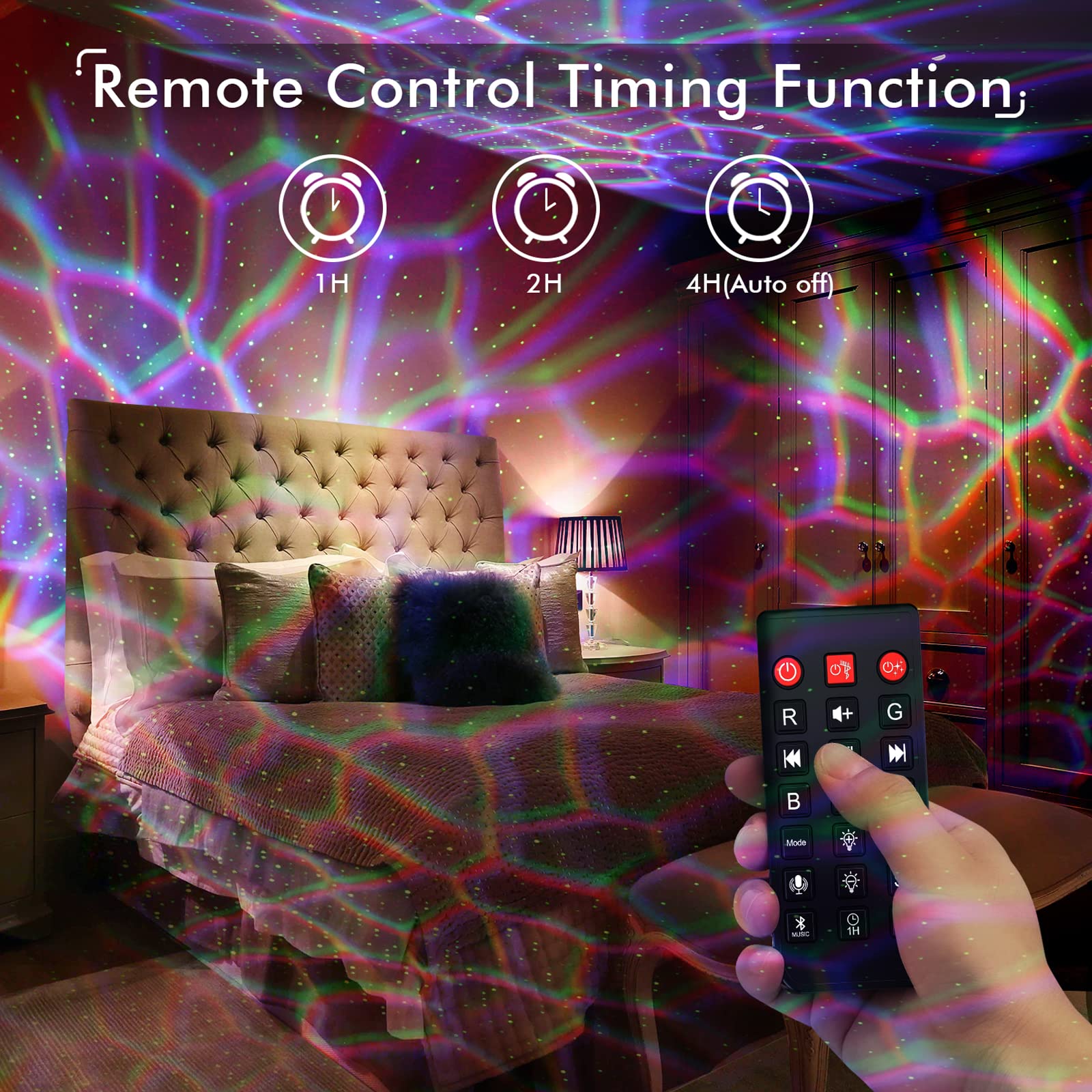 Rossetta Galaxy Projector, Star Projector Light For Bedroom, Bluetooth Speaker And 8 White Noise, Night Light Projector For Kids Adults Game Room, Home Theater, Ceiling, Christmas, Room Decor