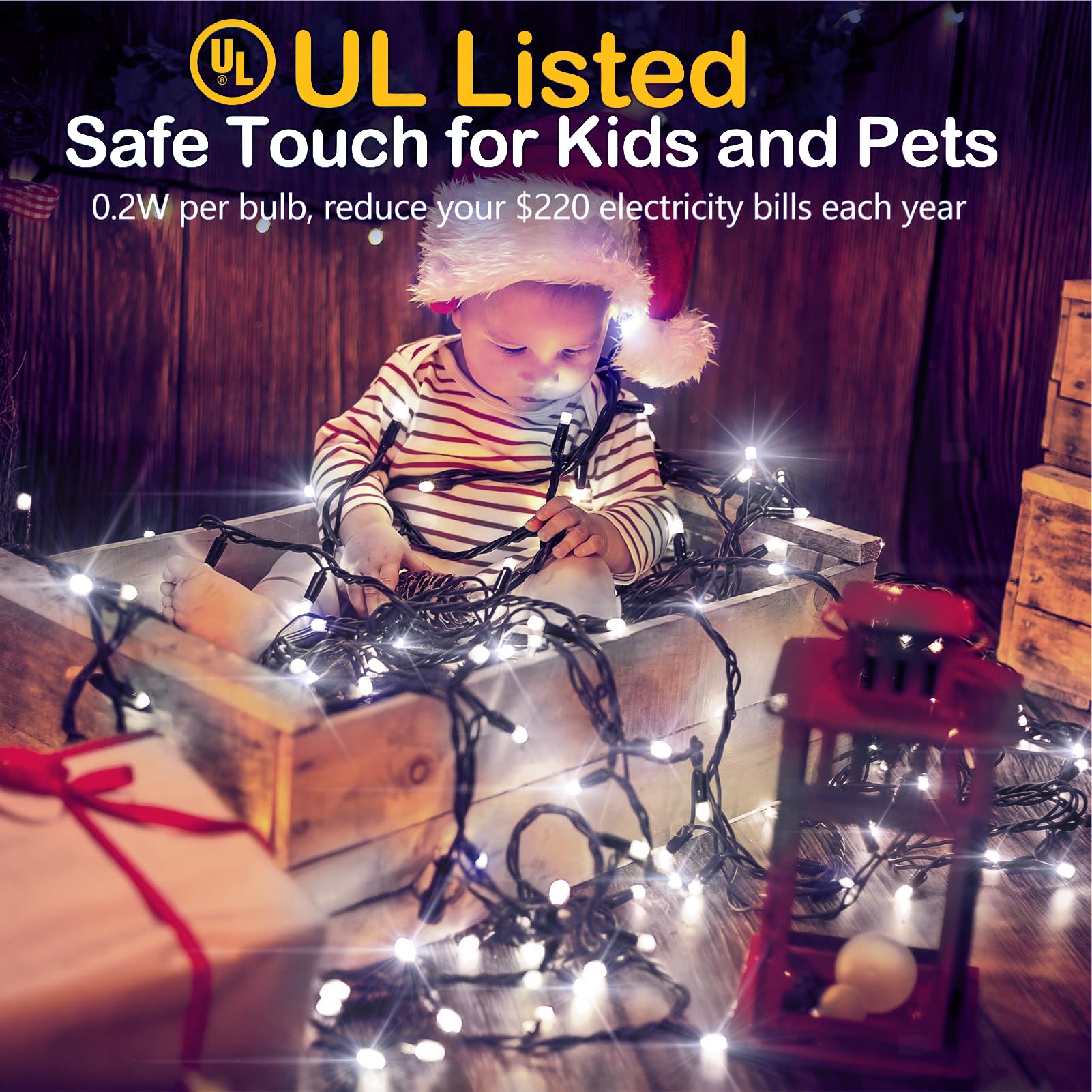 Xurisen 551Ft Christmas Lights, 1400 Led Super Long String Lights 8 Modes & Memory Timer Plug In Twinkle Fairy Lights Decor For