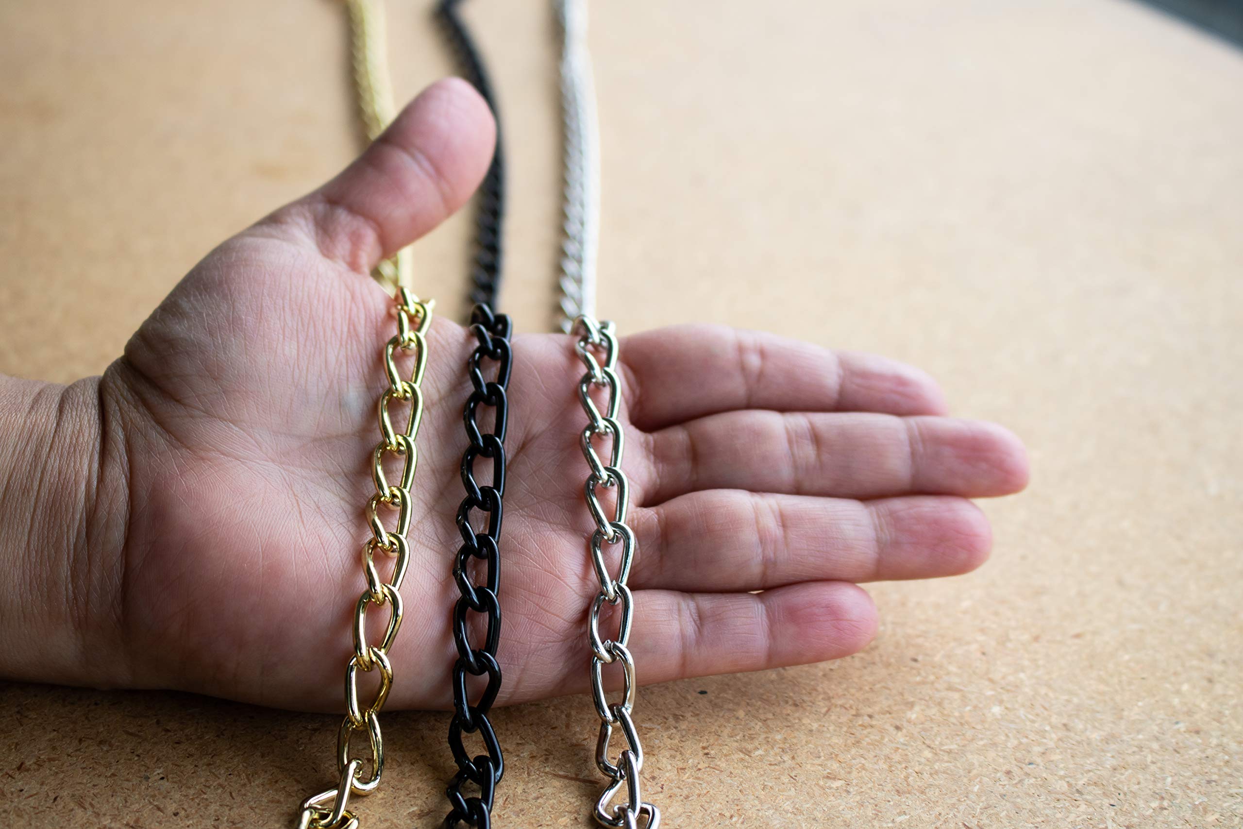 RCH Hardware Decorative Solid Steel Twist Link Fixture Chain, 12 Gauge, Polished Brass, Model CH-S54-14L-PB-164, 1 Reel/164