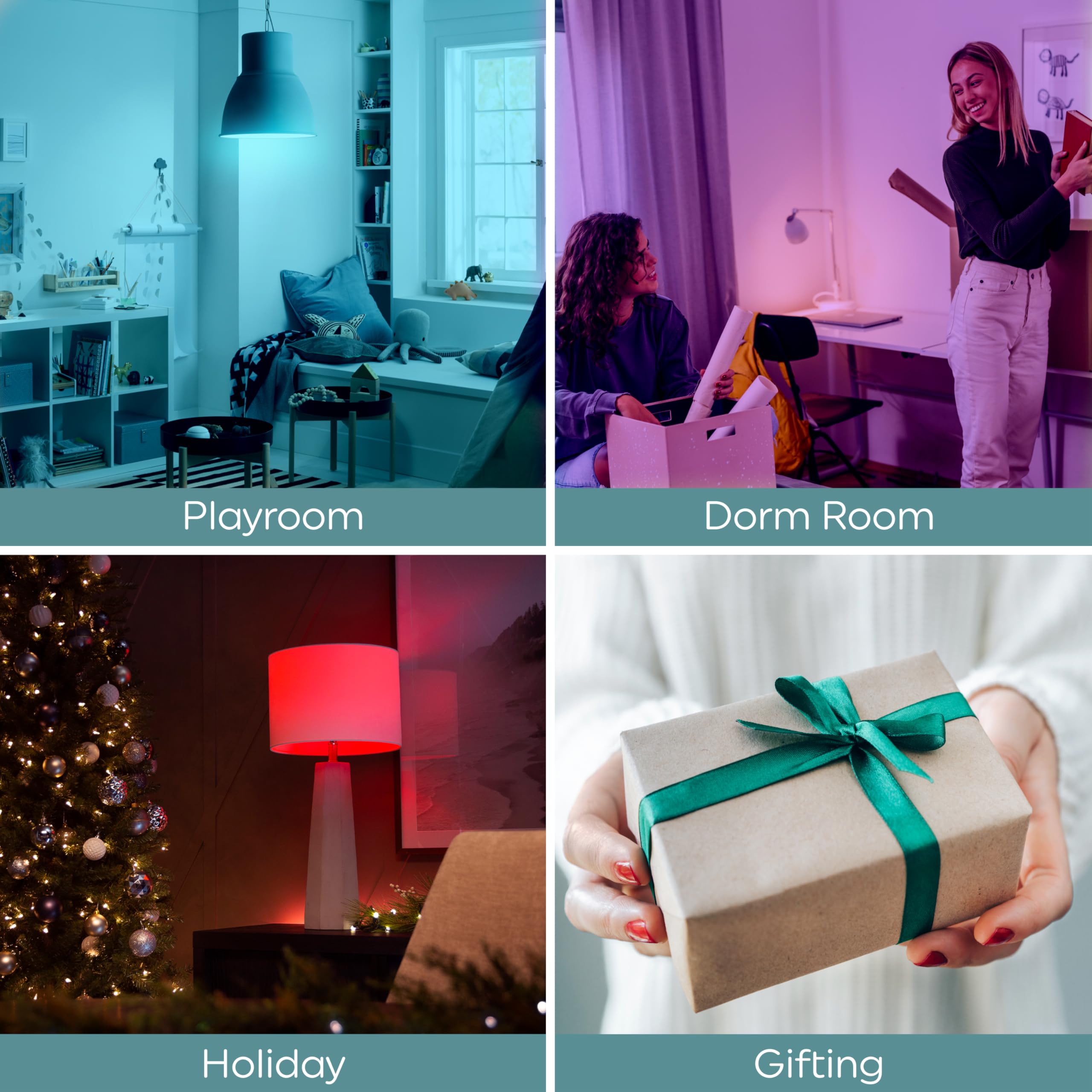 Ge Lighting Led+ Color Changing Led Ligh Bulbs With Remote, No App Or Wi-Fi Required, Br30 Indoor Floodlight Bulbs (3 Pack)