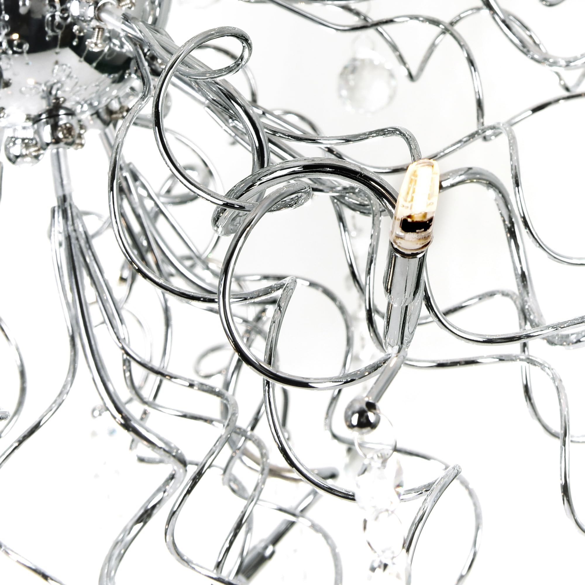 Cwi Lighting Chrome Cherry Blossom 48-Light Chandelier, Metal Finish