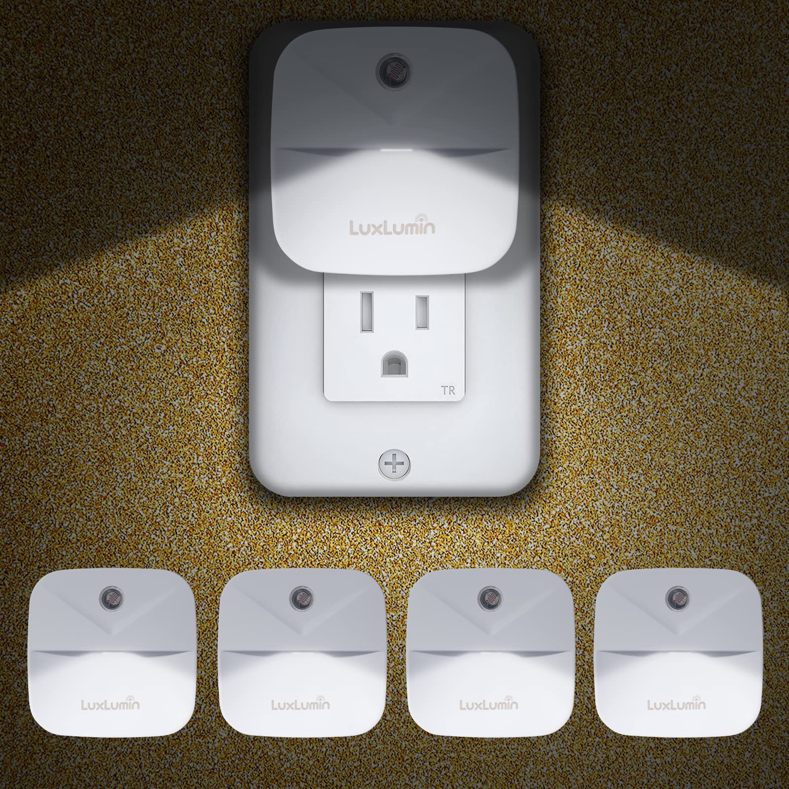 LuxLumin LED Night Lights Plug into Wall with Smart Dusk-to-Dawn Sensor, Automatically Turn on and Off,Night Light for Kids,Bedr