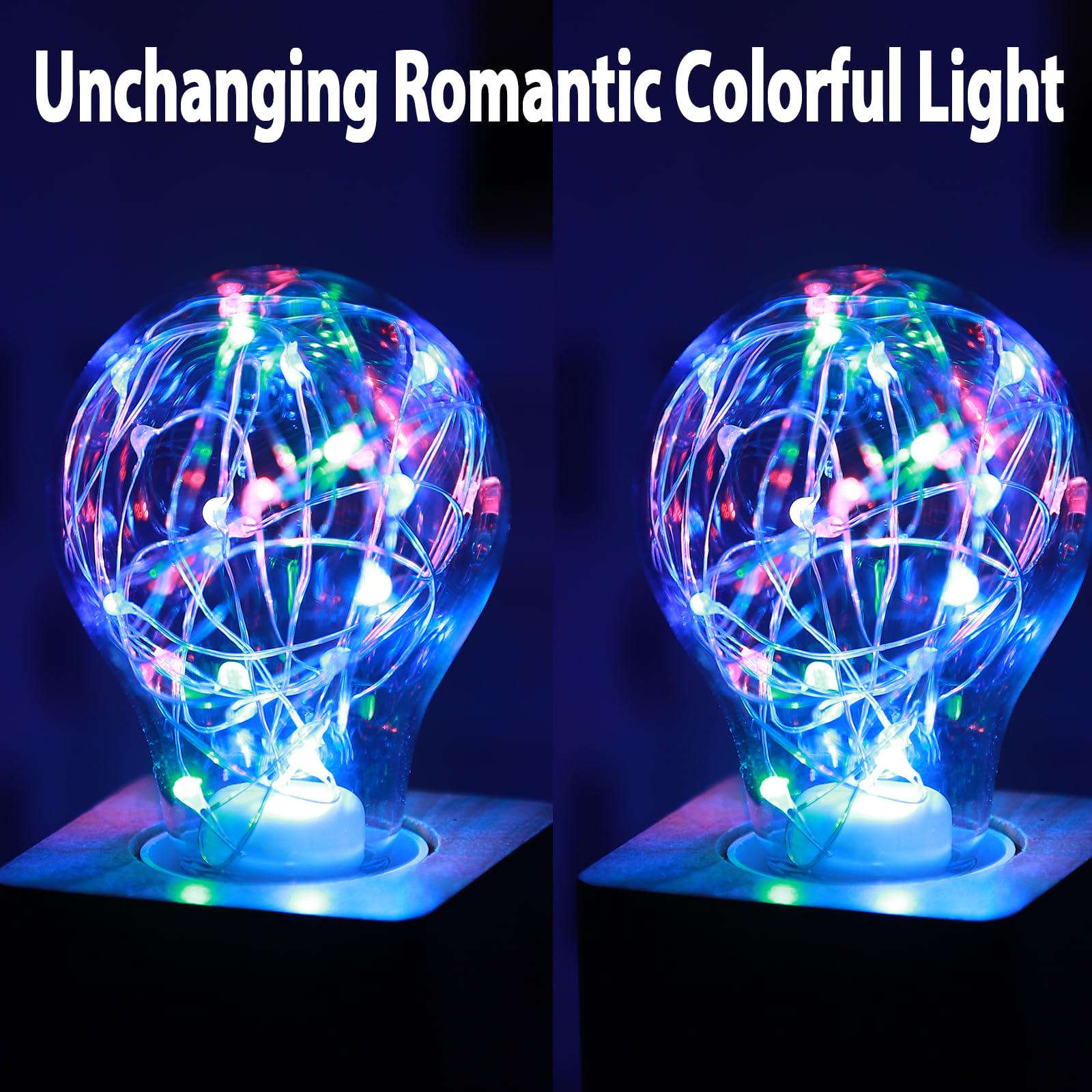 Blue Decorative Light Bulb, 2W Purple Led Fairy Light Bulbs, 15W Equivalent Cute Light Bulbs For Pendant Light Fixtures, Bedroom