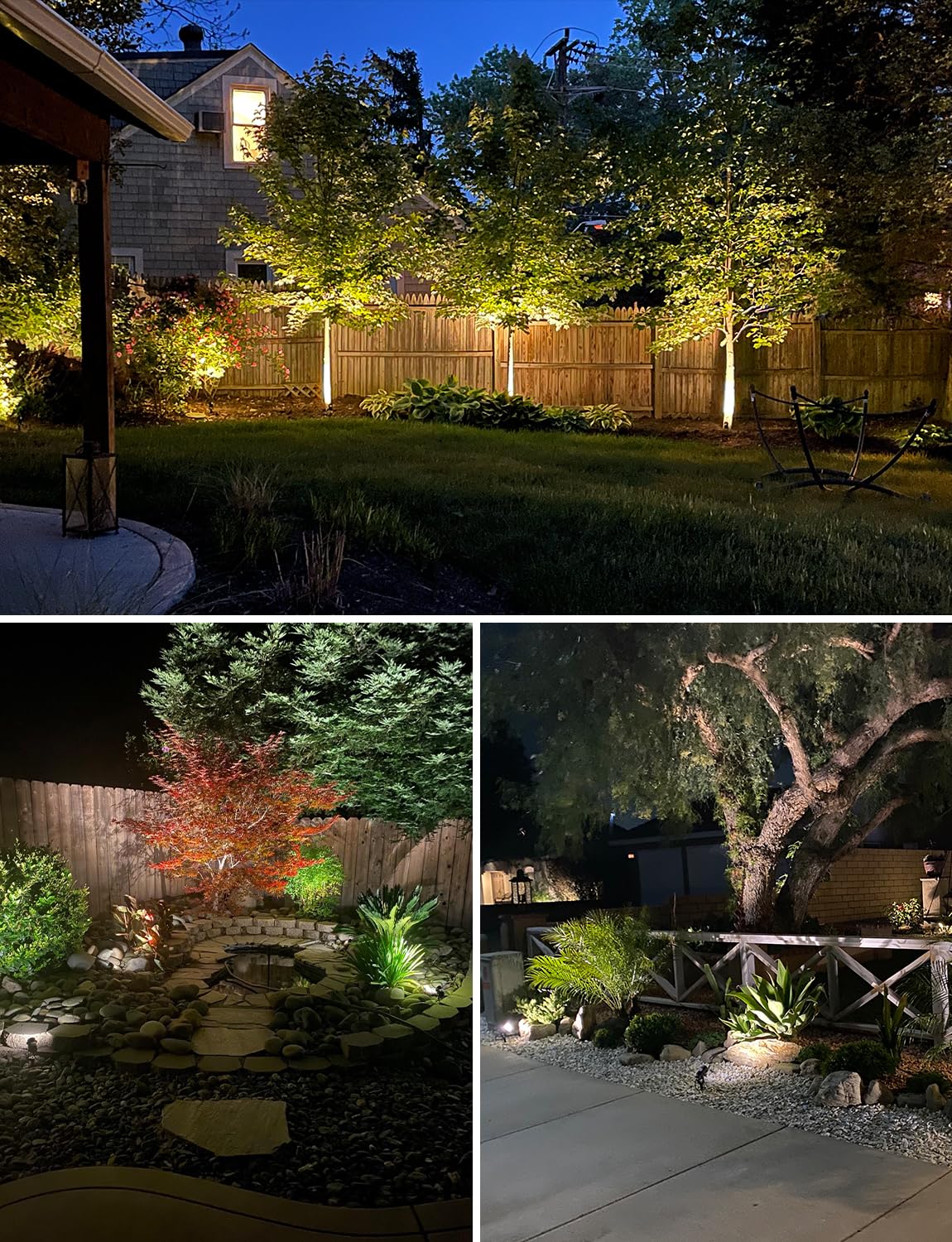 Sunvie 12W Low Voltage Led Landscape Lights, 900Lm Warm White, Waterproof, 12 Pack With Connectors