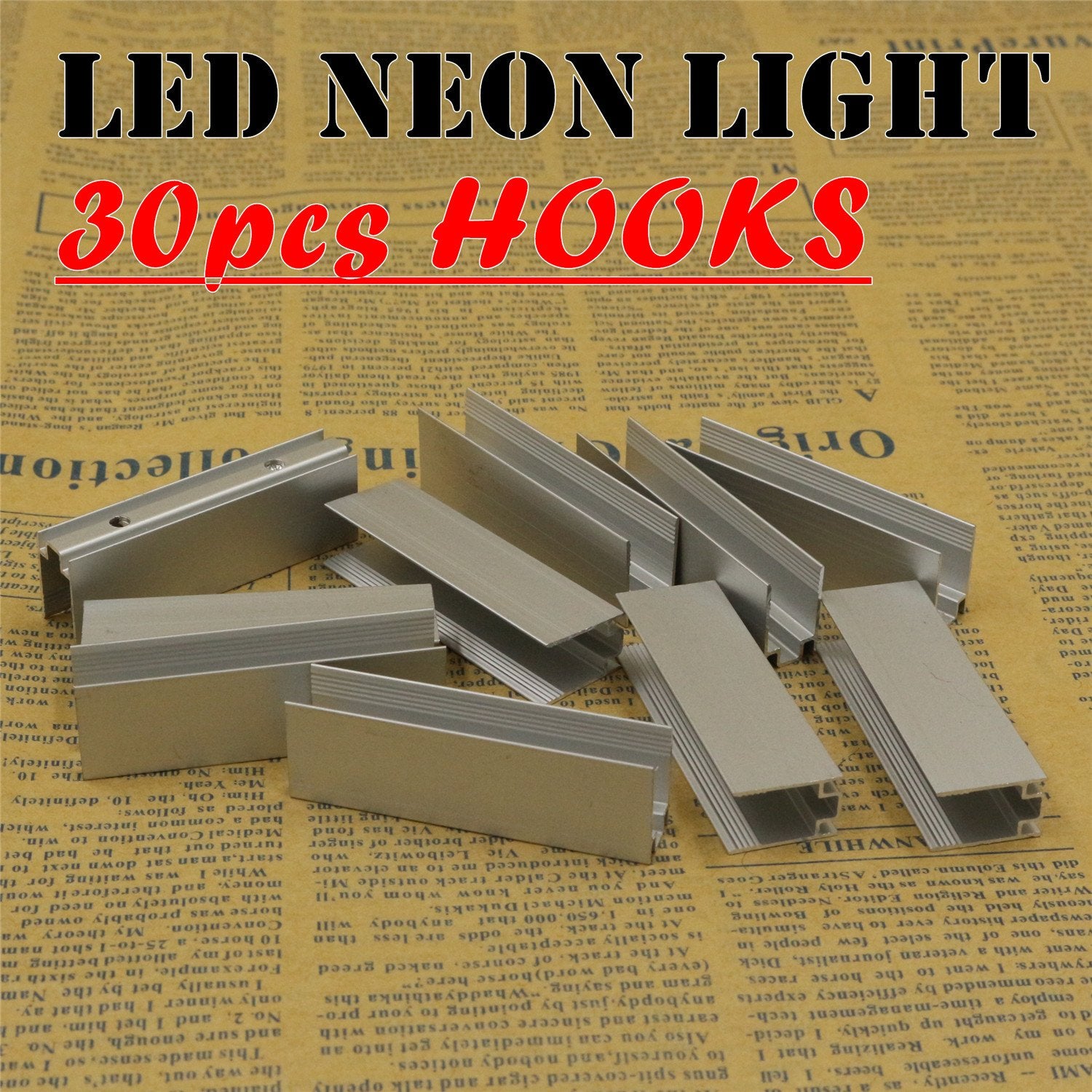 IEKOV 30pcs LED Neon Light Hooks