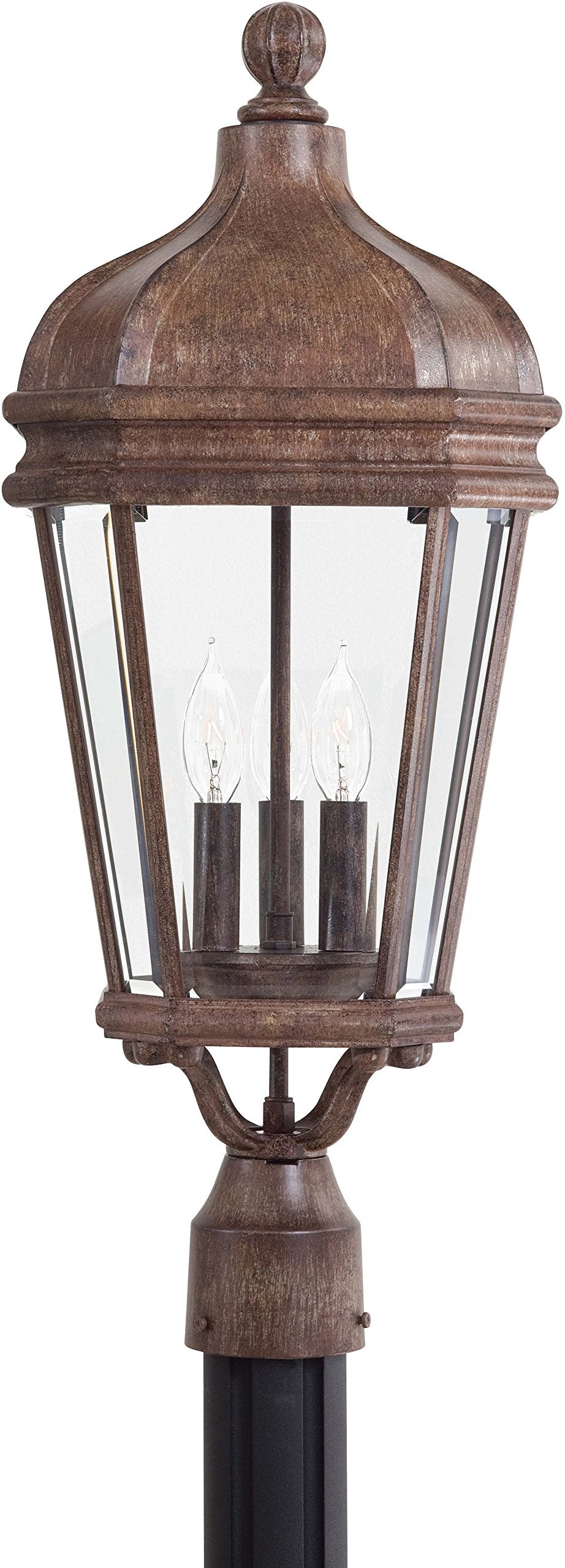 Minka Lavery Outdoor Post Lights 8696-61 Harrison Cast Aluminum Exterior Lighting Fixture, 180 Watts, Rust
