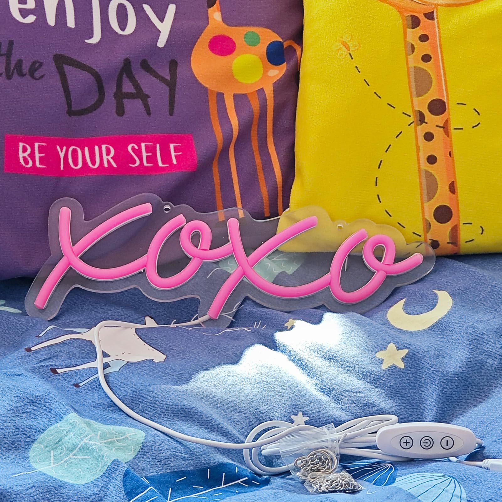 Ulalaza Neon Light Sign Led Xoxo Decorative Marquee, Usb Operated, Acrylic, Model Tt10233, Color Tt10233/Xoxo