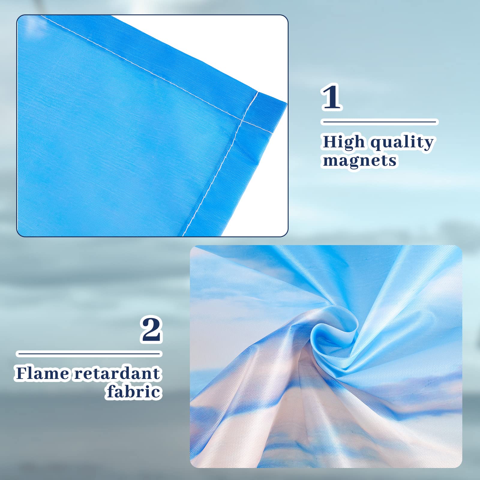 Hortsun Fluorescent Light Covers Magnetic 4x2 Feet Beach Shade Filters for Drop Ceiling