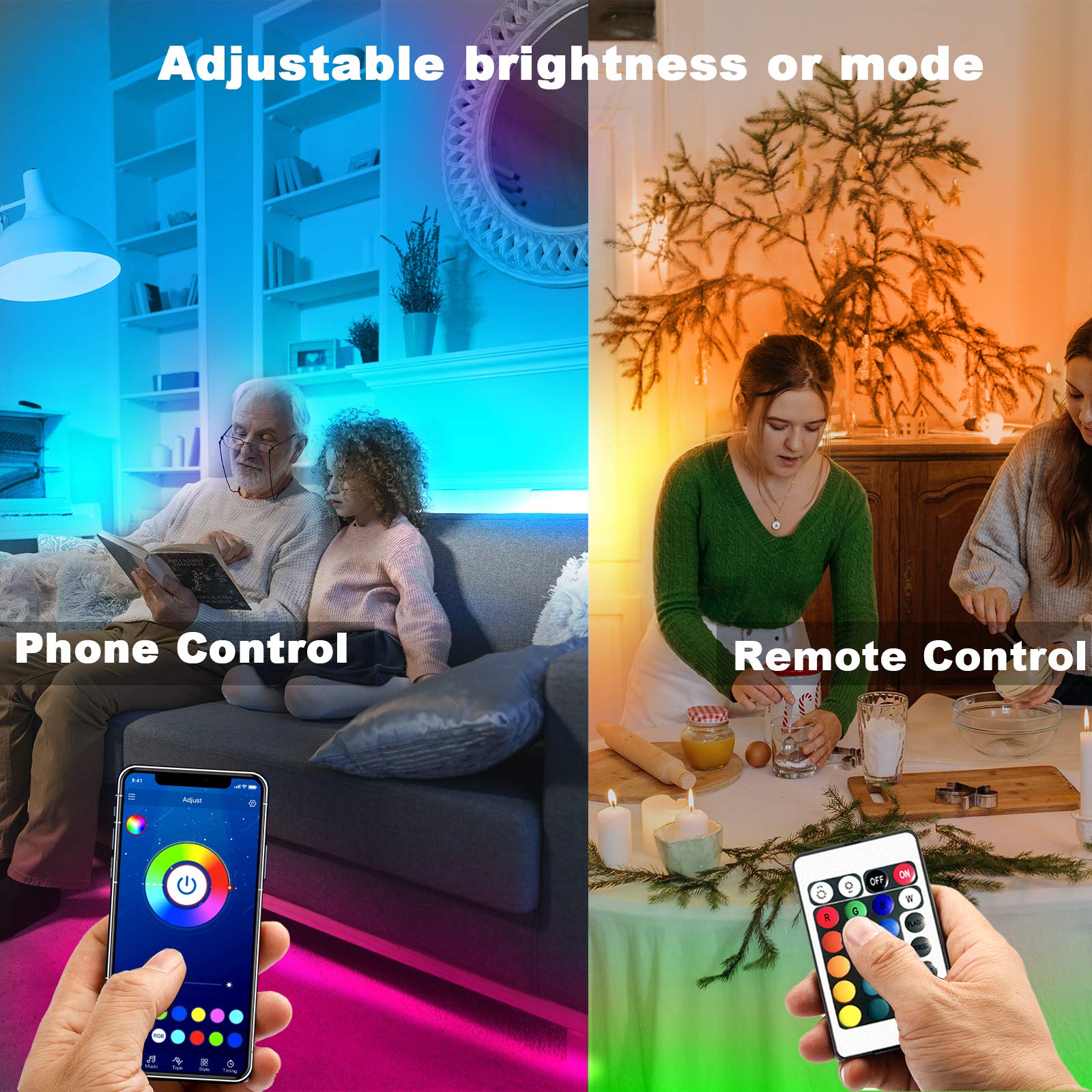 dalattin LED Strip Lights 50ft WiFi Smart RGB, Works with Alexa/Google Assistant, Multicolor, Model AW-5050L1815