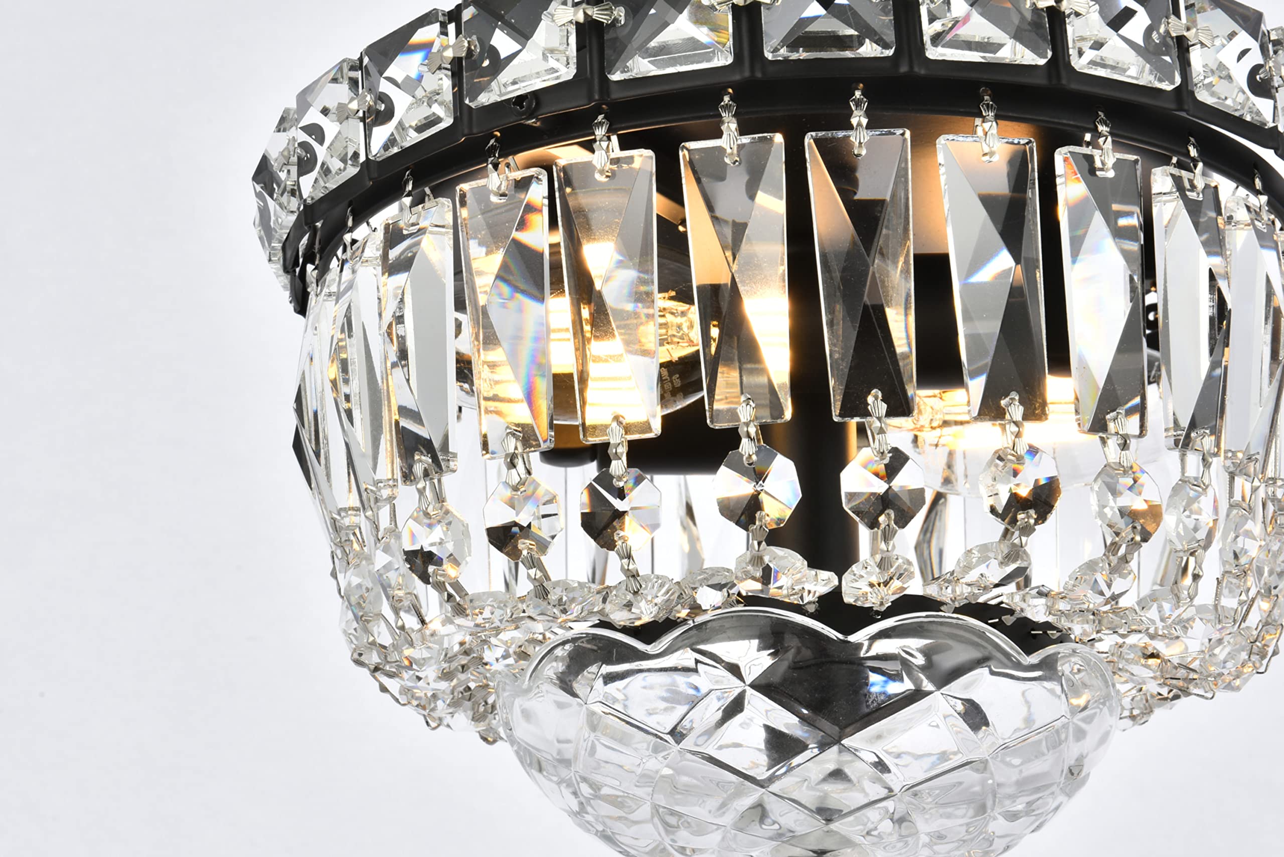 Elegant Lighting Tranquil - Two Light Flush Mount-Gold Finish-Royal Cut Crystal Type