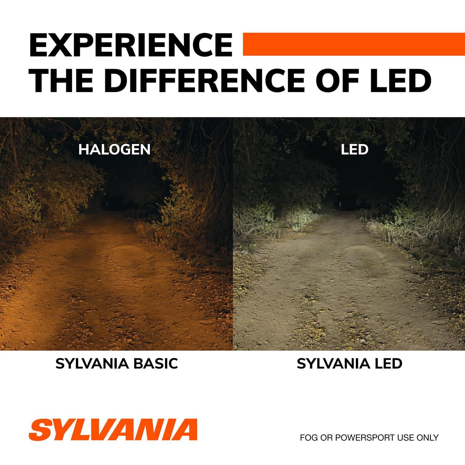 SYLVANIA 9007 LED Fog Light Bulbs - 6000K Cool White, Long-Lasting, No Polarity, DIY Upgrade for Cars and Trucks