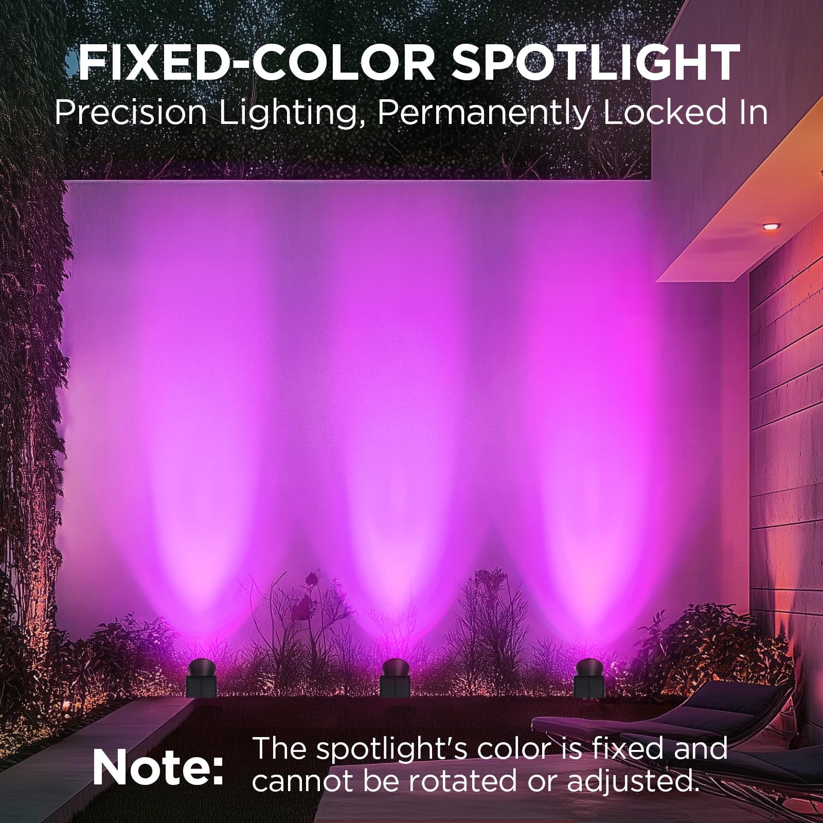 InnoGear Solar Lights Outdoor Waterproof 2 Pack SL06W-B Violet Purple High-Impact ABS Plastic