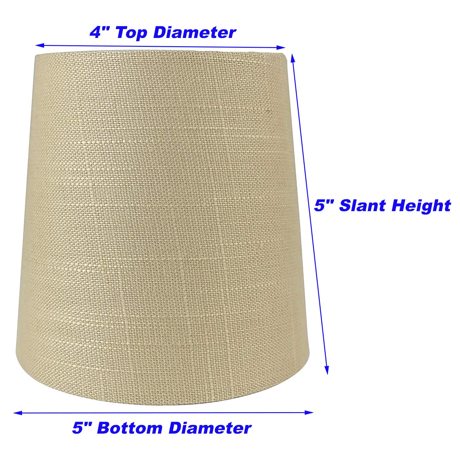 Meriville Set Of 6 Maize Linen Clip On Chandelier Lamp Shades, 4-Inch By 5-Inch By 5-Inch