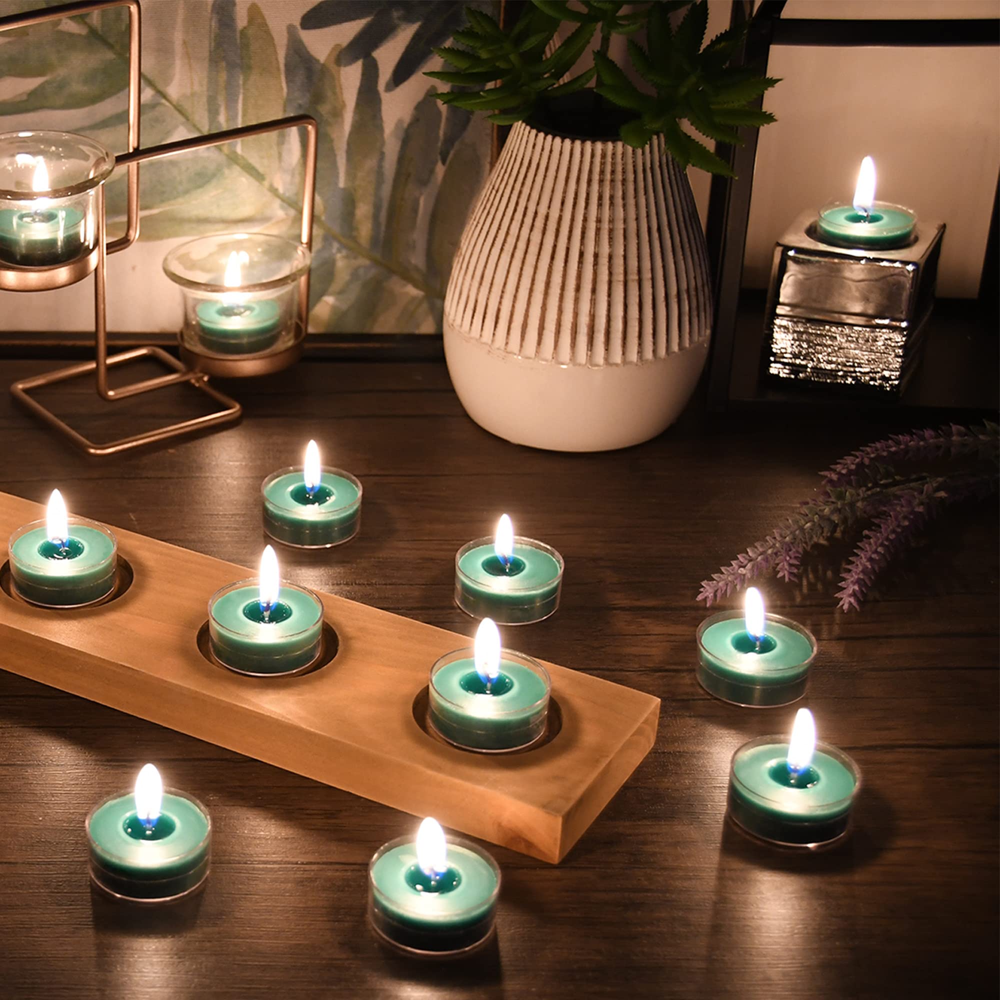 Hunter Green Tealight Candles