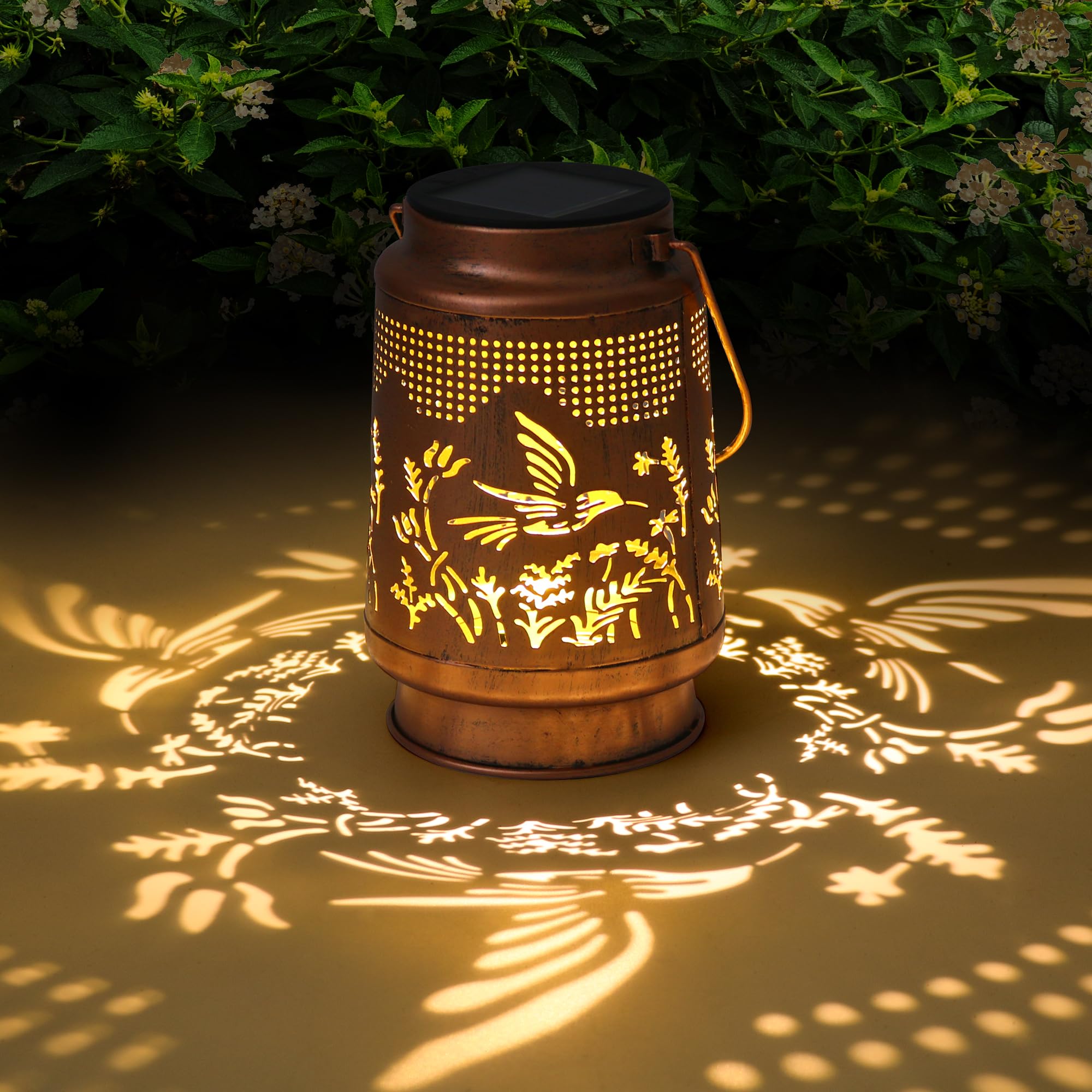 Sumloty 1 PACK Hummingbird Solar Lantern - Outdoor Decorative solar lanterns for Garden, Patio and Porch - Waterproof Hanging La
