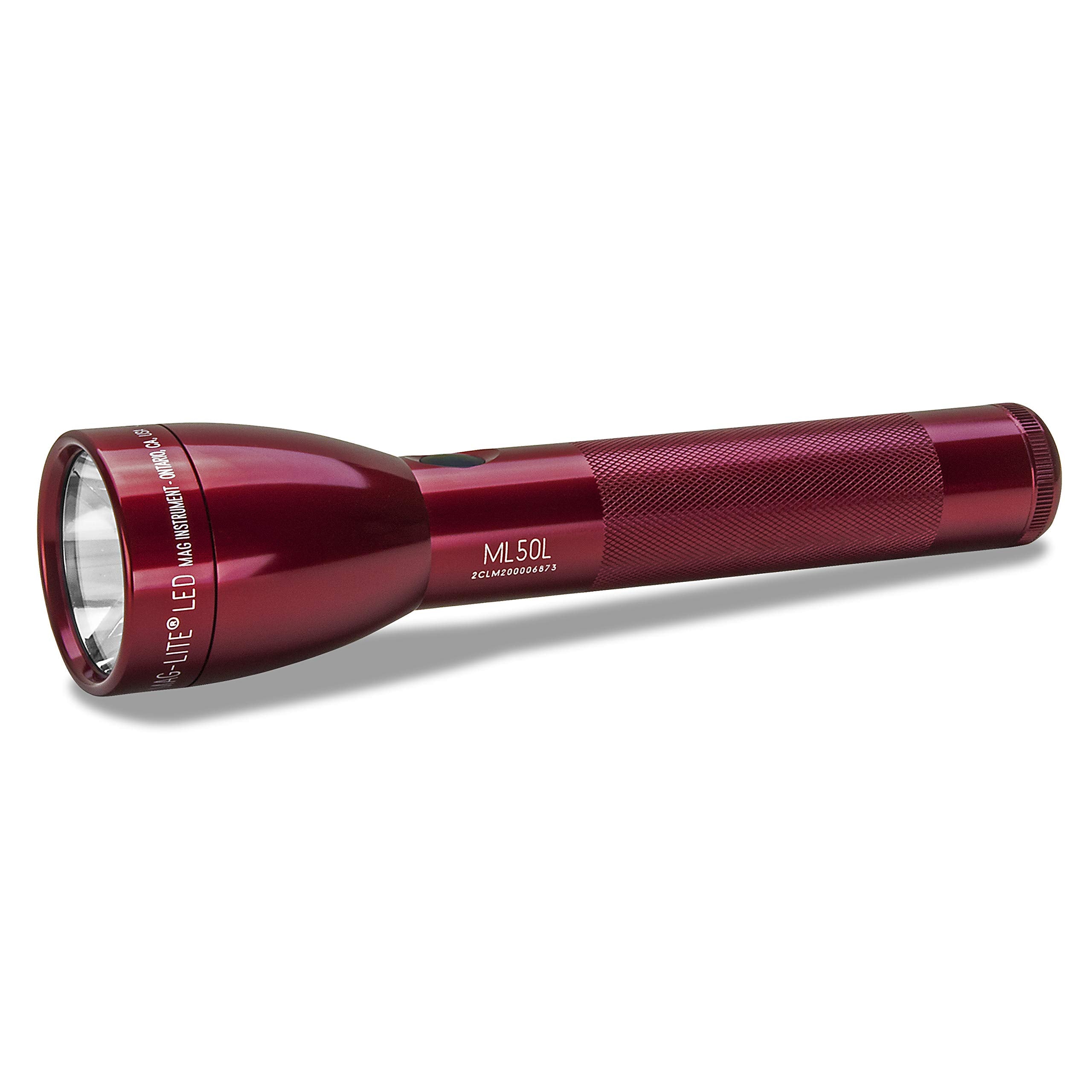 MagLite ML50L LED Flashlight - 2-Cell C, Synthetic, Red, Display Box