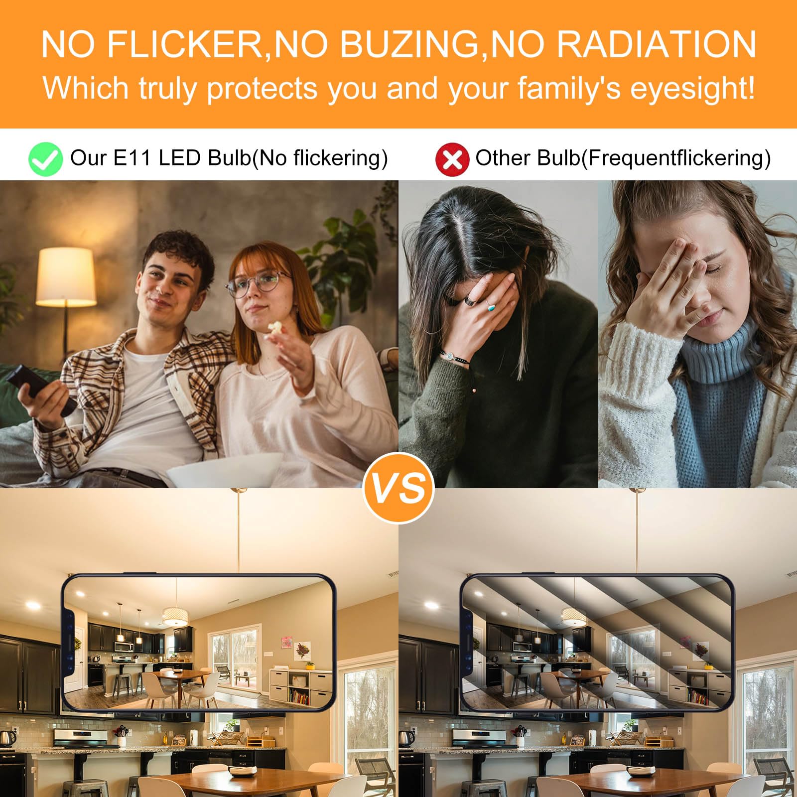 E11 Led Bulb Dimmable,Jde11 75W Halogen Bulbs Equivalent,T4 Mini Candelabra Led Bulb Dimmable 7.5W 800Lm,Warm White 3000K,120V 7
