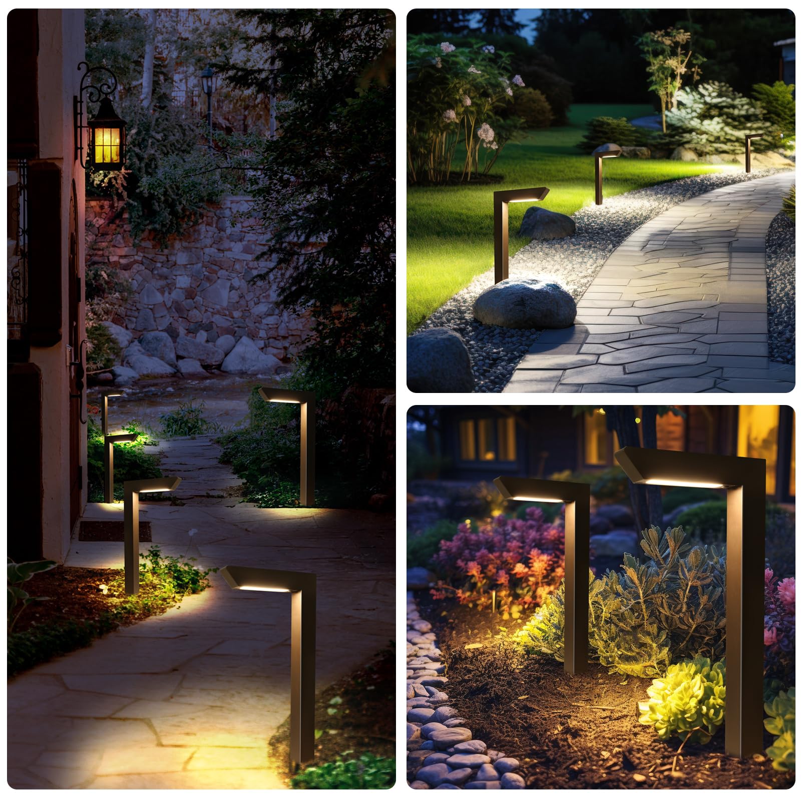 Energetic Low Voltage Led Landscape Light  Brown Aluminum Pathway Lighting  4Pcs