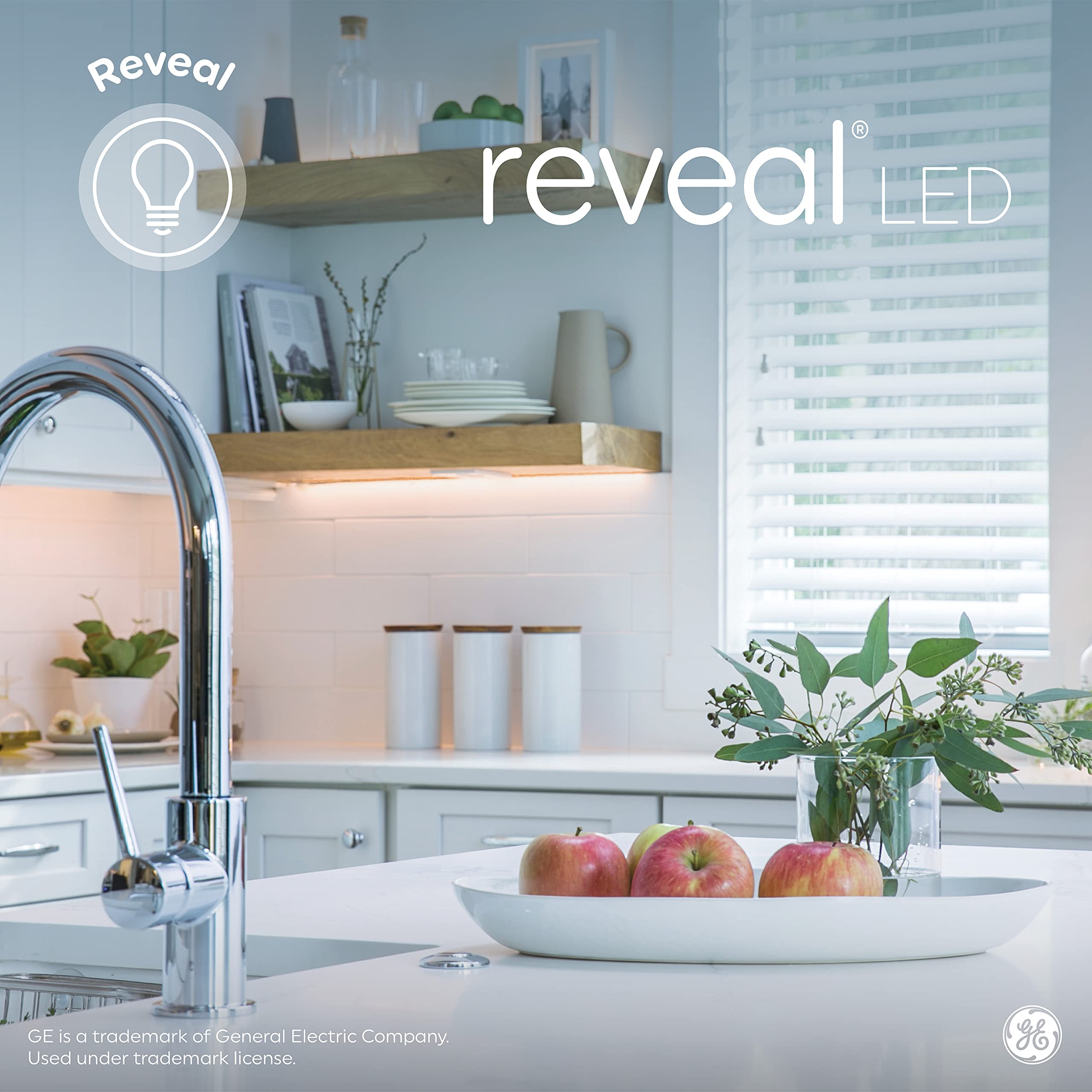 Ge Lighting Reveal Led Light Bulbs, 9 Watt (60 Watt Equivalent) Hd+ Light, Standard Bulb Shape, Medium Base, Dimmable (2 Pack)